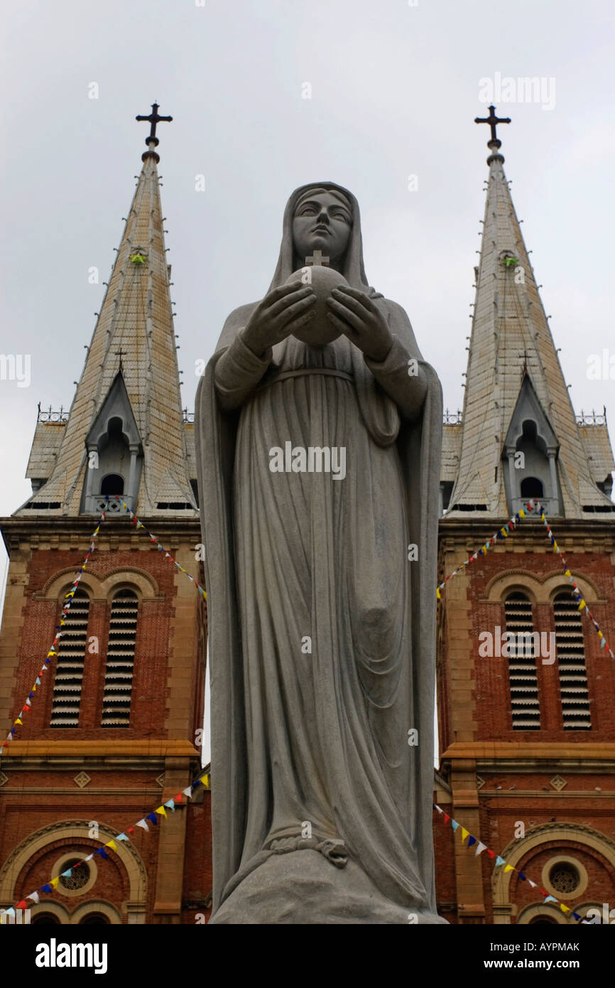 Notre Dame (built 1883), Roman Catholic cathedral in Ho Chi Minh City (Saigon), Vietnam, Asia Stock Photo