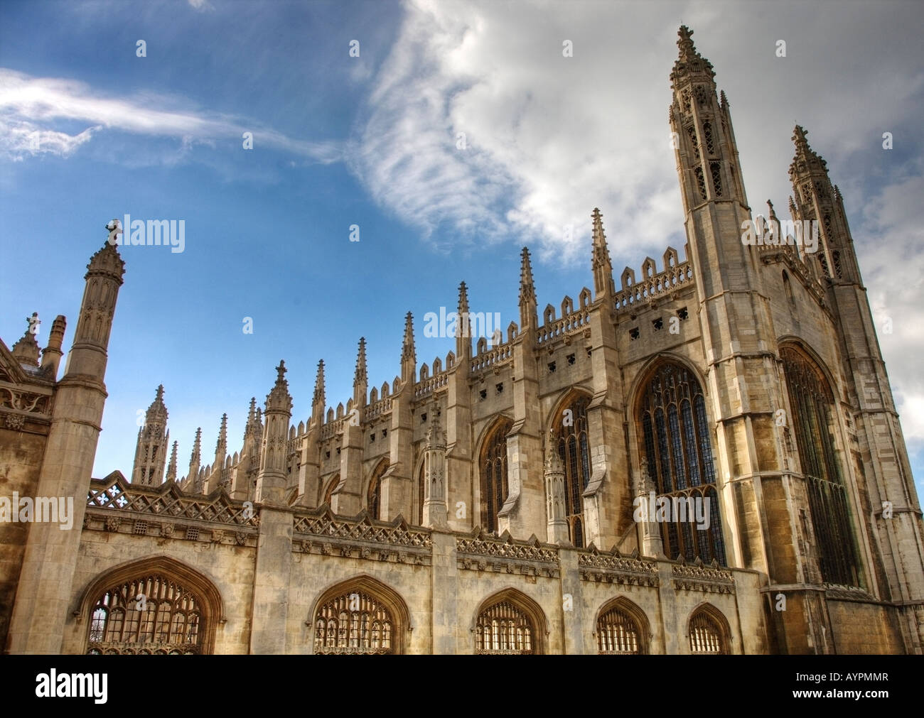 Kings College Chapel Cambridge viewed from King's Parade Stock Photo