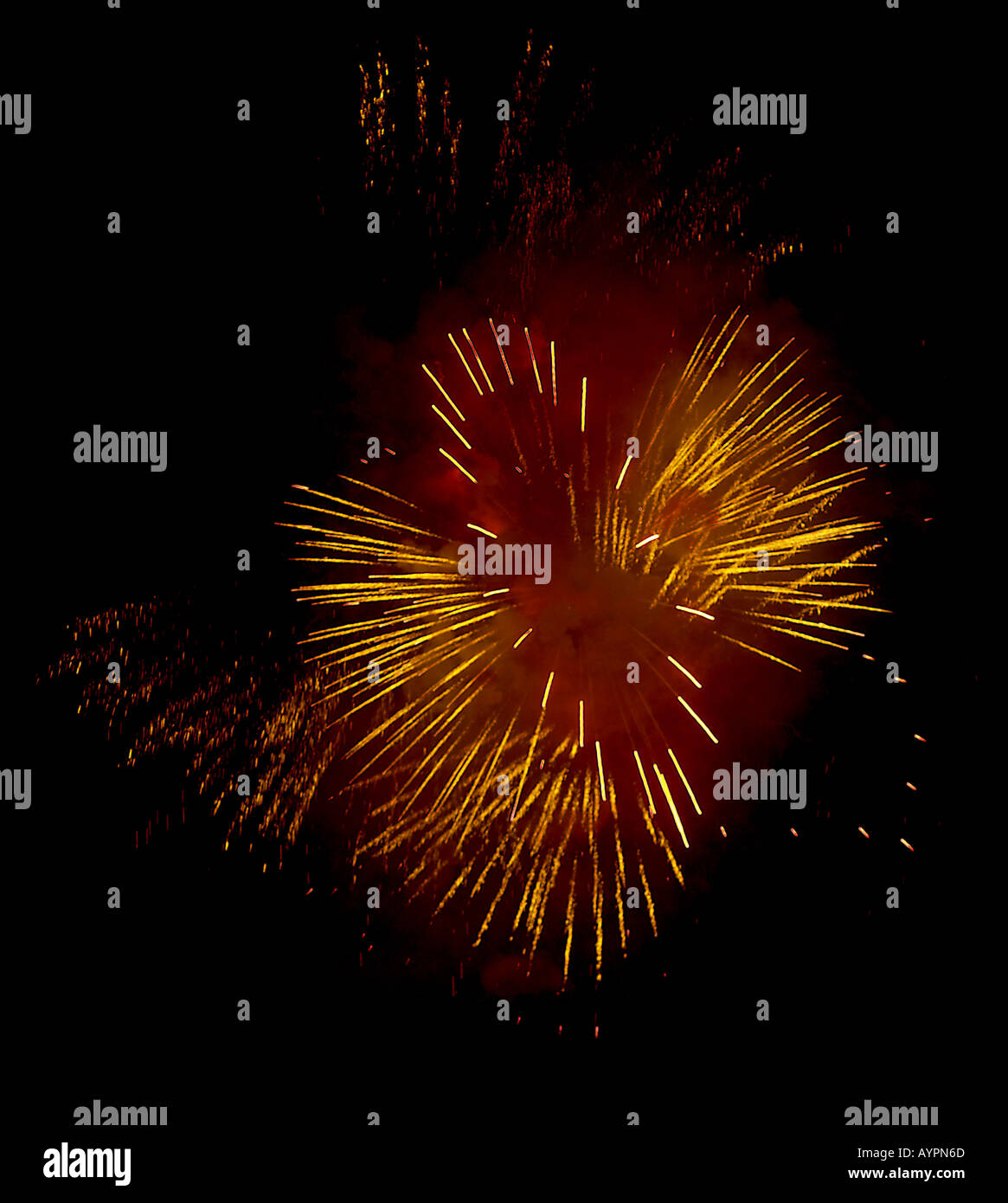 Fire crackers bursting in the sky at night Stock Photo Alamy