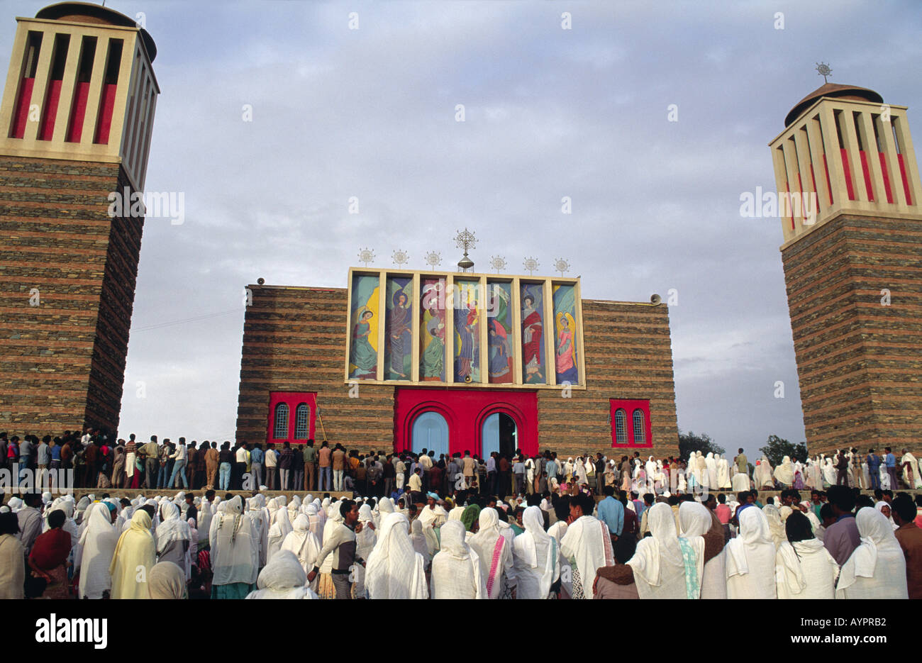 St Marys Orthodox church on Good Friday. Asmara, Eritrea Stock Photo