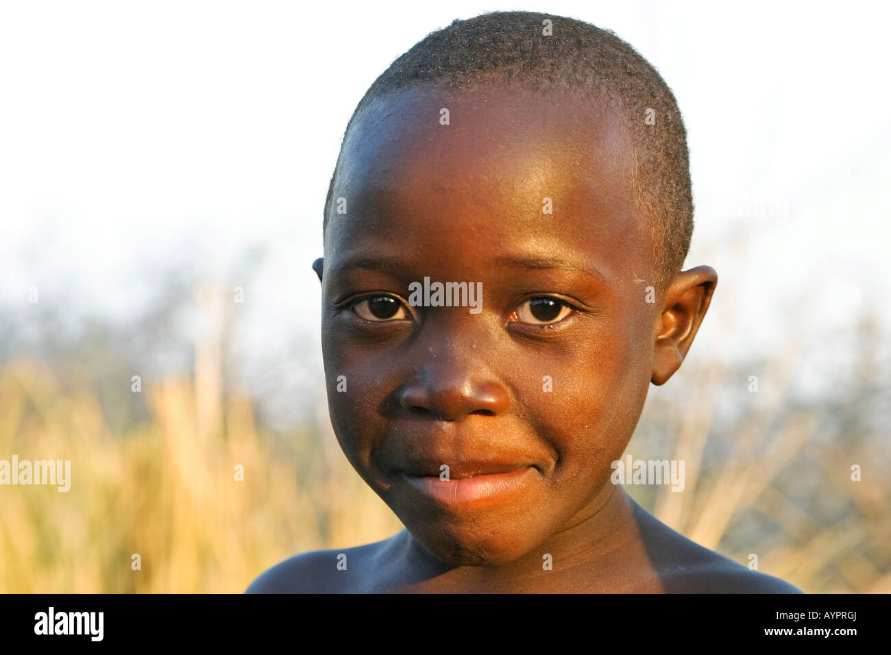 Namibian boy, Caprivi Strip, Namibia, Africa Stock Photo