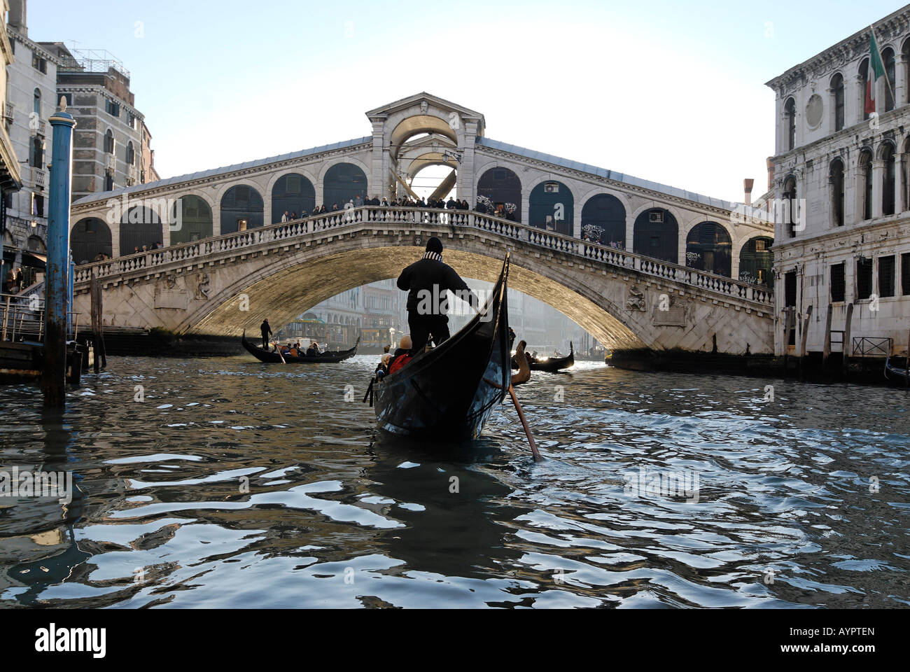 Gondola, Grand Canal, Sestieri San Marco (San Marco district), Venice, Italy Stock Photo