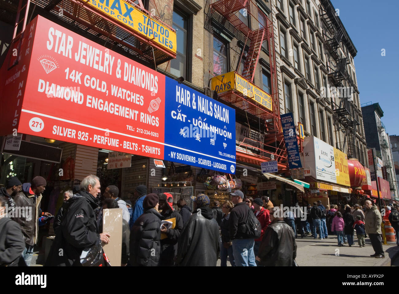 Canal street, mott street, new york hi-res stock photography and images -  Alamy