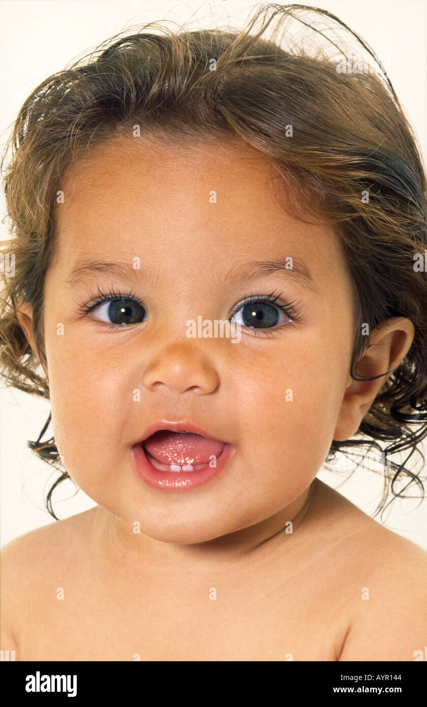 Portrait of Baby Girl Stock Photo - Alamy