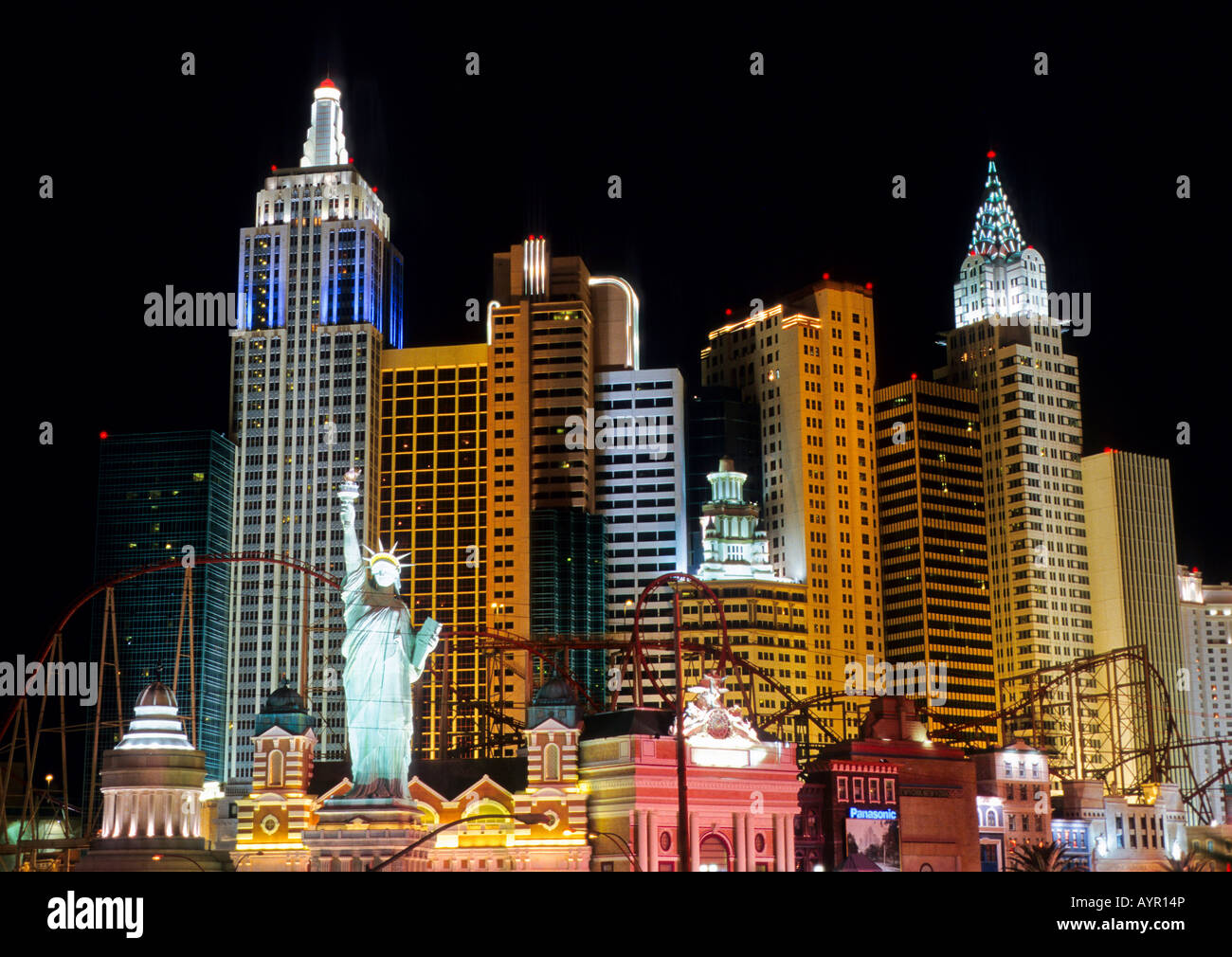 Exterior, New York-New York Hotel & Casino, Las Vegas Boulevard, Las Vegas, Nevada, USA Stock Photo
