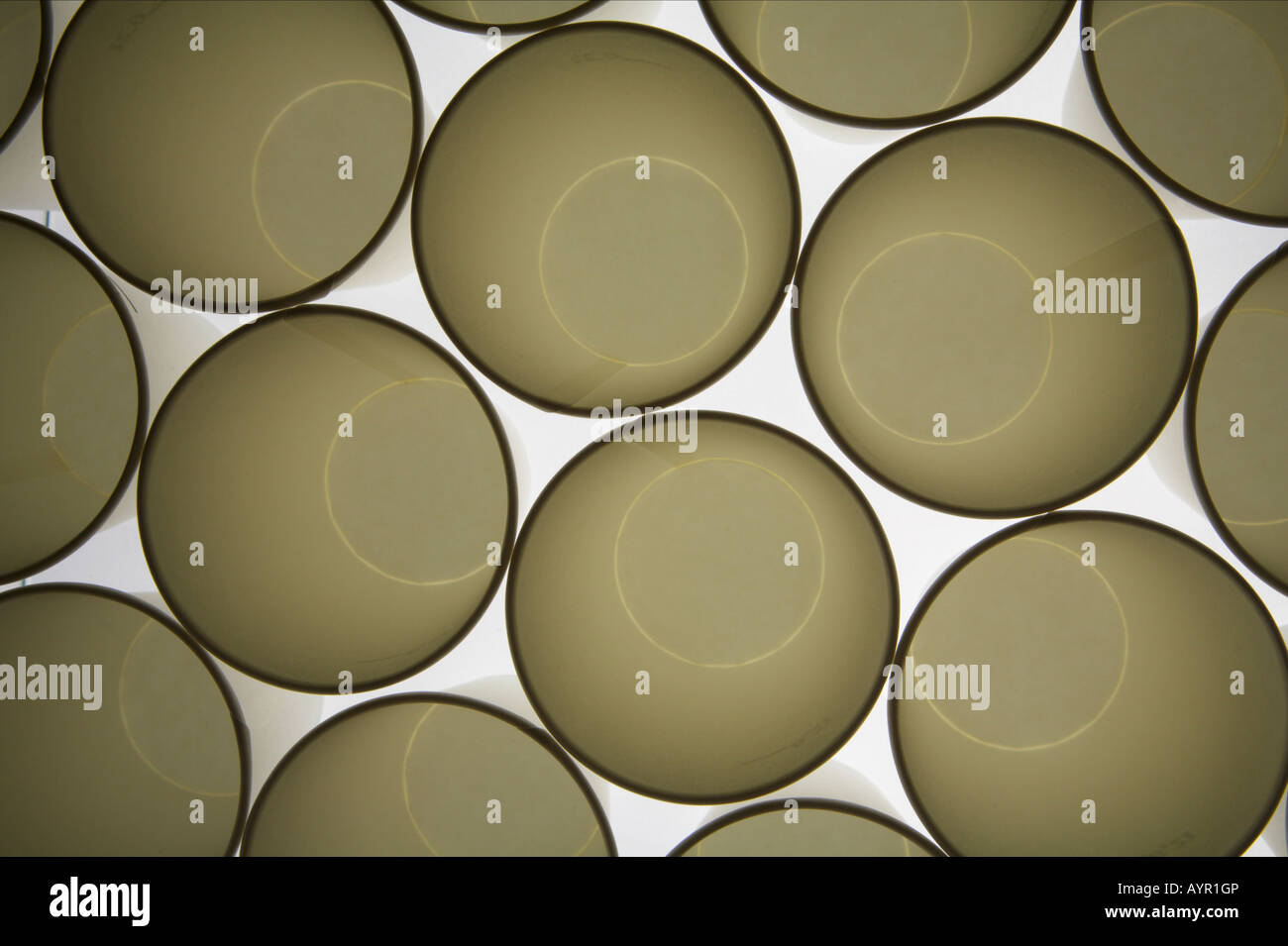 View inside empty paper cups Stock Photo - Alamy