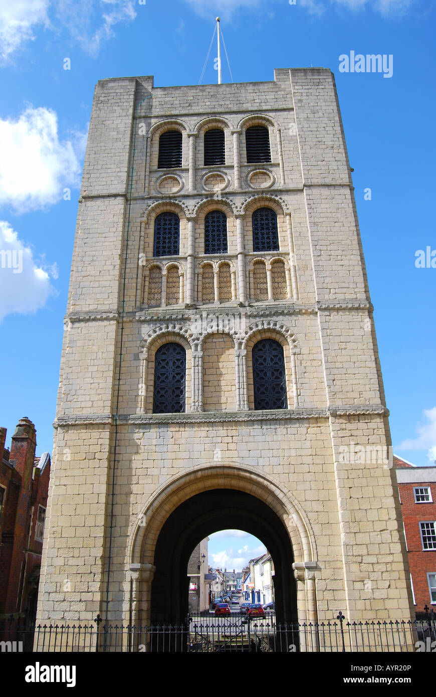 Norman Tower of St.James, Bury St Edmunds, Suffolk, England, United Kingdom Stock Photo