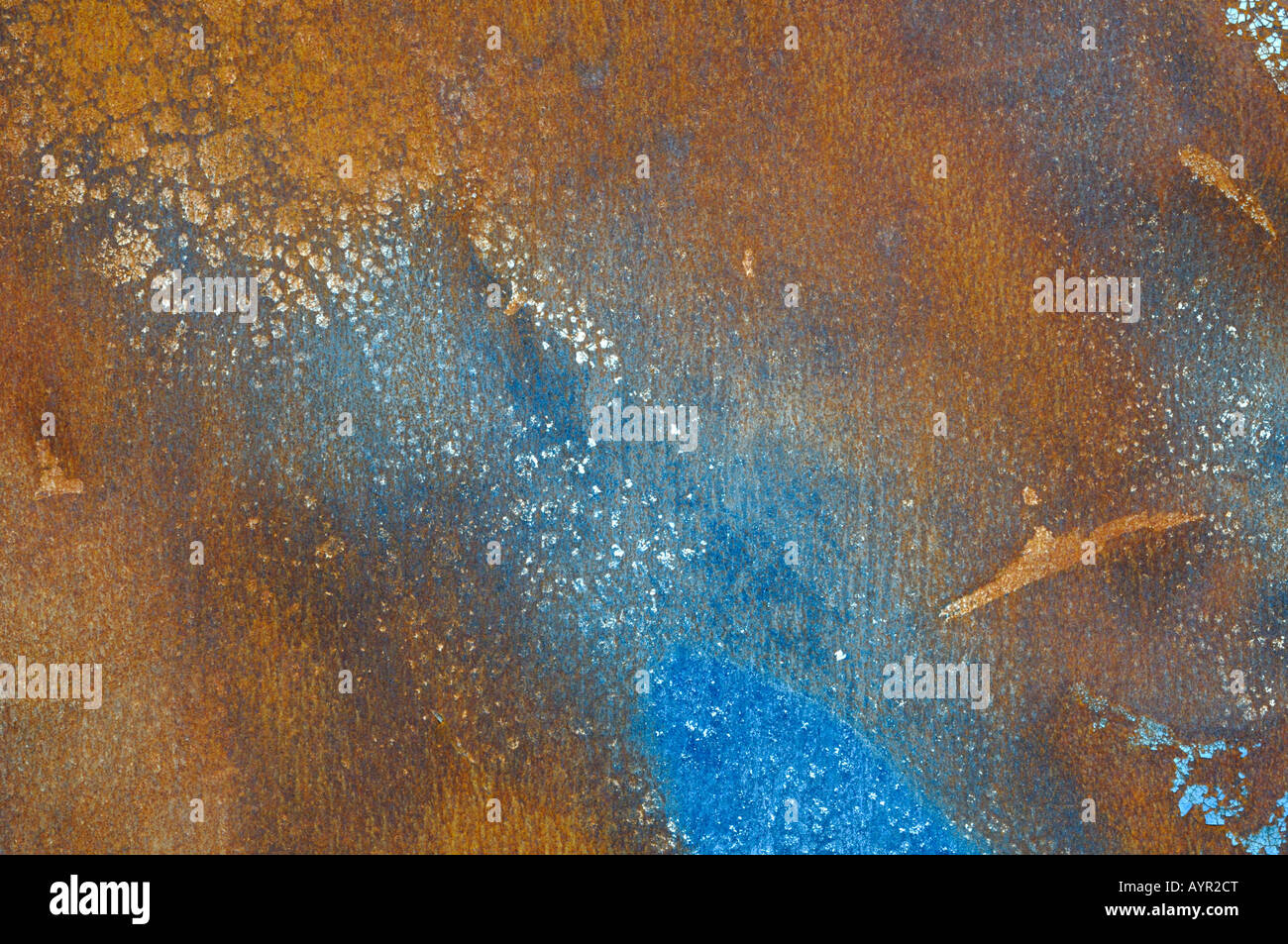 Corroded blue metal surface Stock Photo