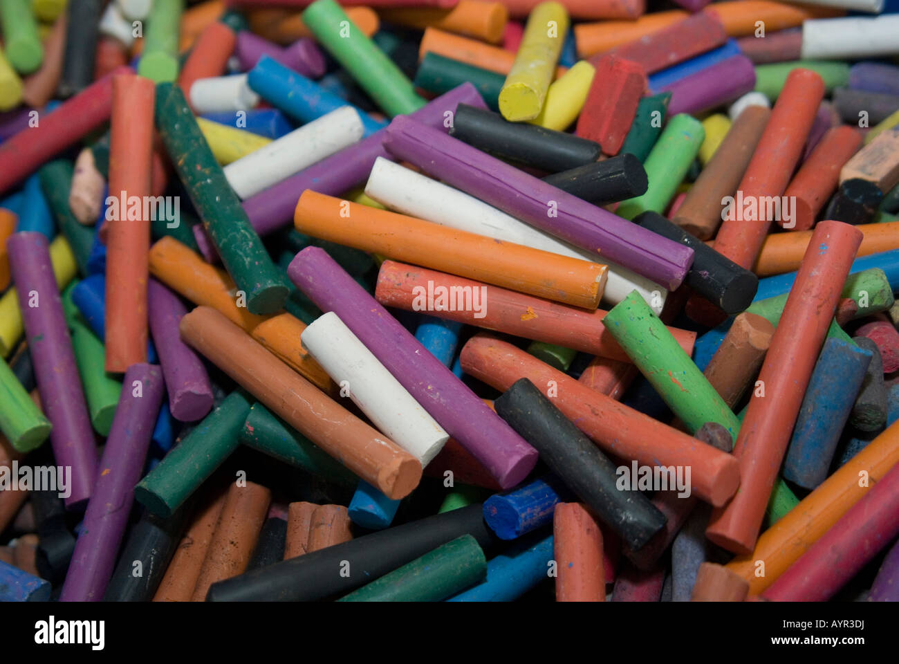 Colourful collection of pastel crayons Stock Photo Alamy
