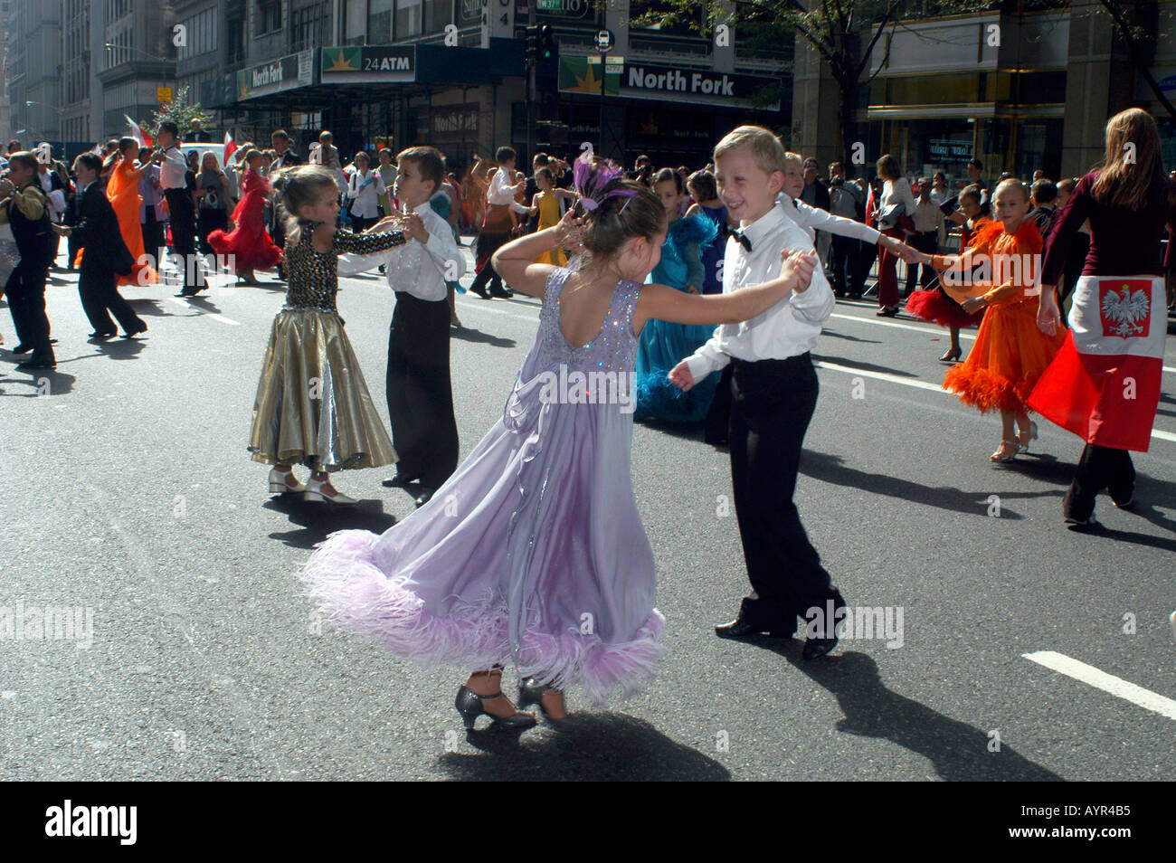 Polish children perform their Ballroom Dancing routines in the 65th
