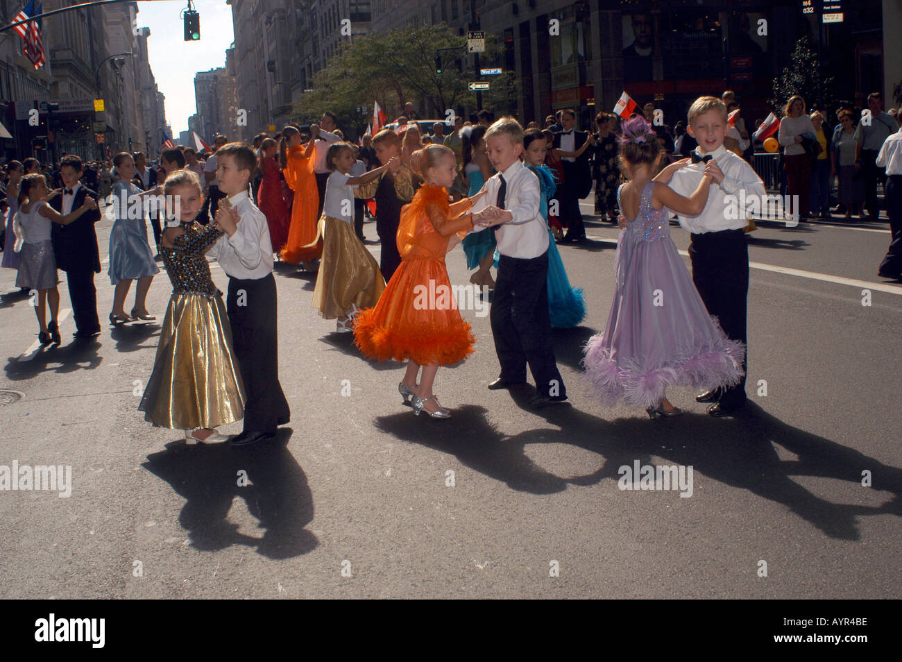 Polish children perform their Ballroom Dancing routines in the 65th