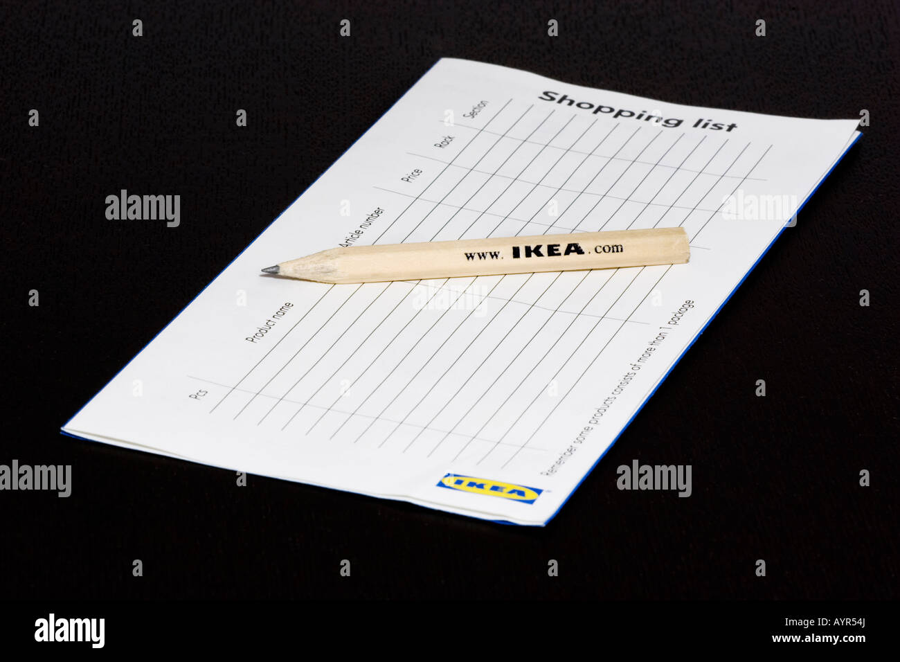 Ikea shopping list order form hi-res stock photography and images - Alamy