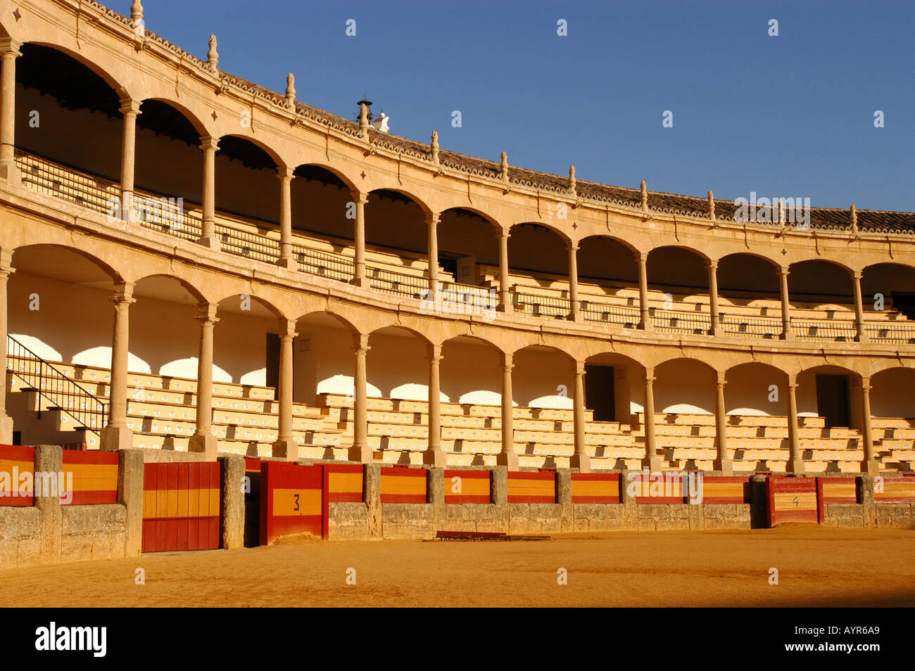 The oldest bull fight arena in Spain Ronda Andalusia Spain, featuring ...