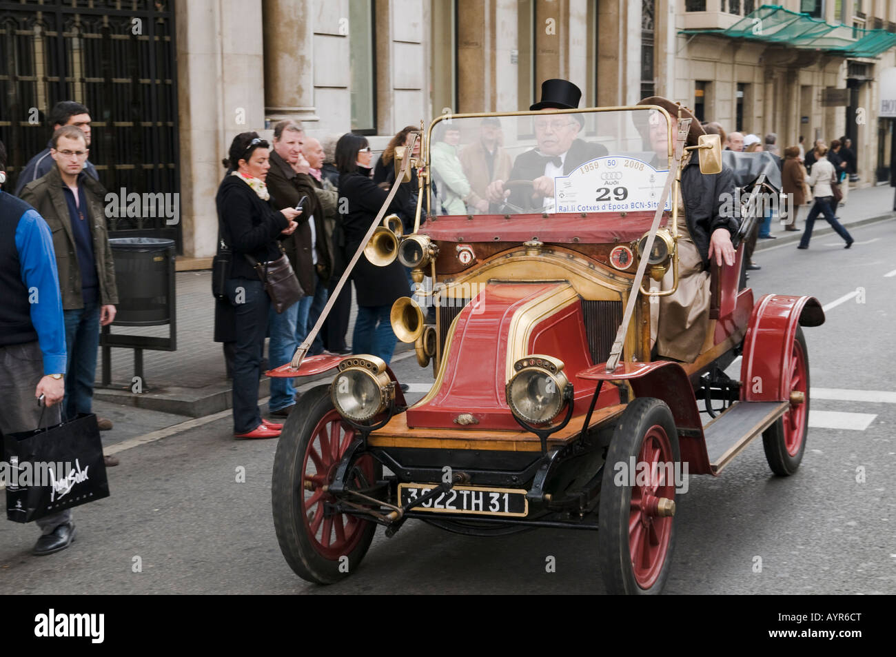 BarcelonaSitges Vintage car rally Stock Photo Alamy