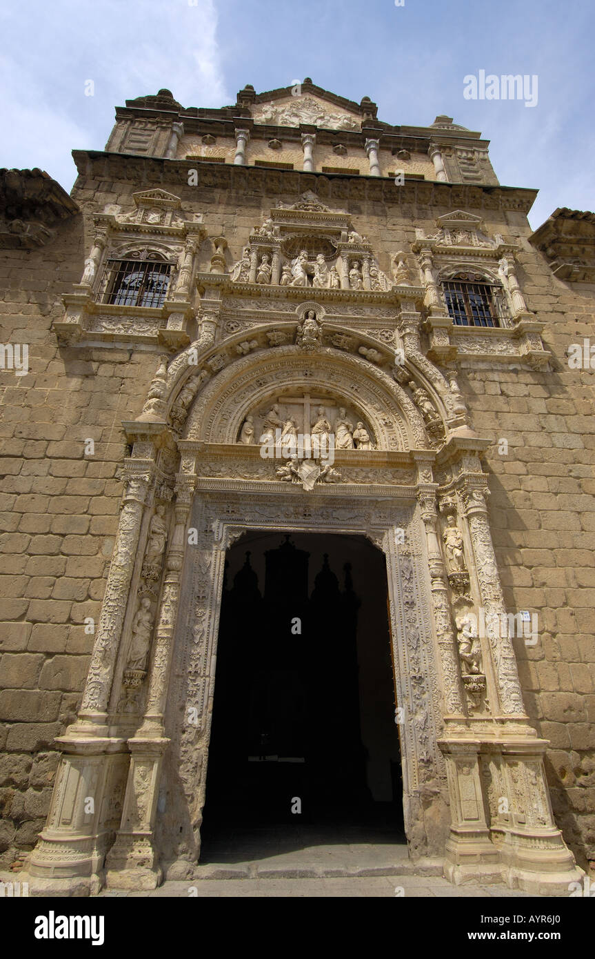 Museo de Santa Cruz, founded by Cardinal Pedro González de Mendoza and Alonso de Covarrubias, Toledo Stock Photo