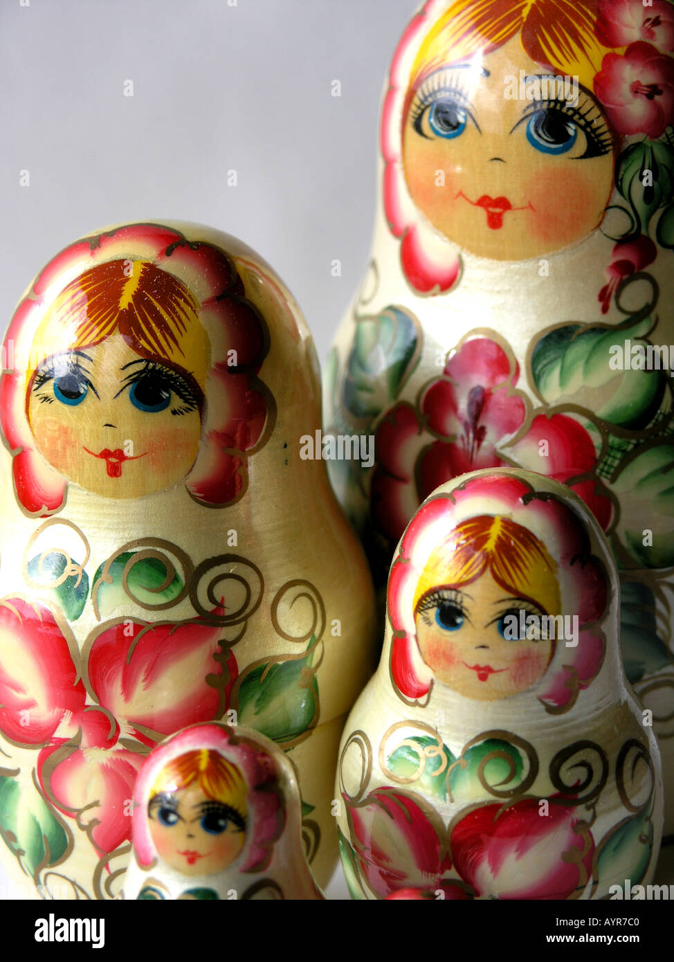 Russian Nesting Matryoshka Babushka Dolls Stock Photo Alamy