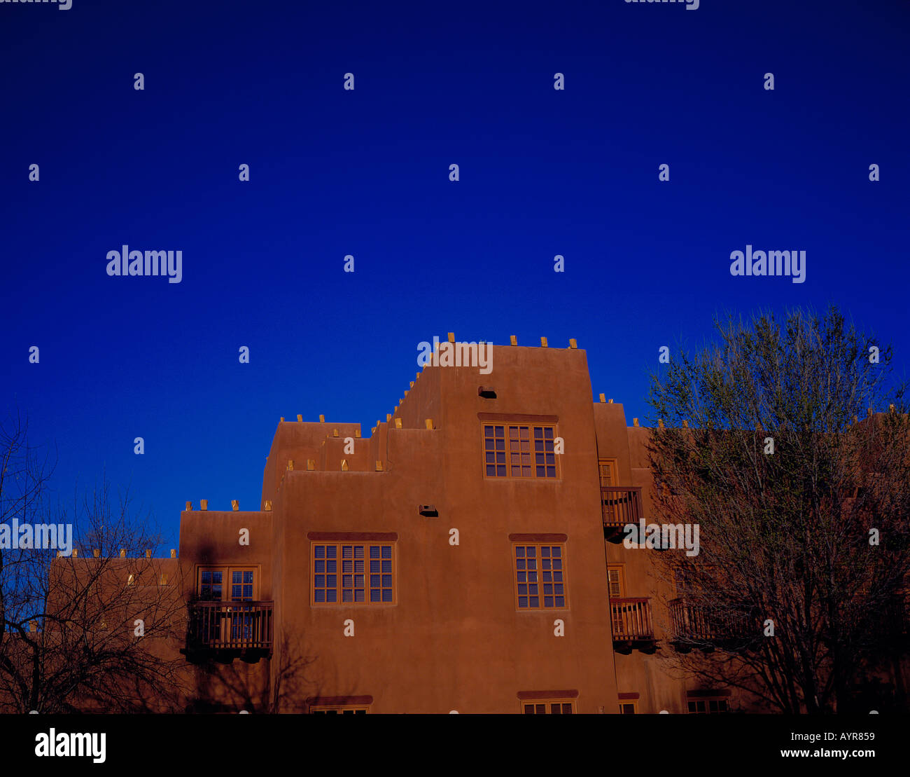 Adobe Walls Loretto Santa Fe New Mexico USA. Photo by Willy Matheisl Stock Photo