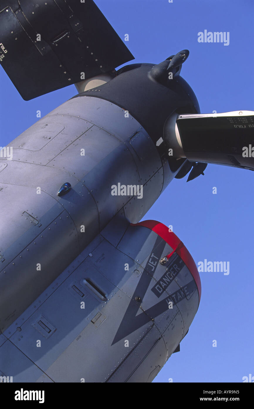 Bell Boeing VM22B Osprey engine nacelle and propeller assembly on