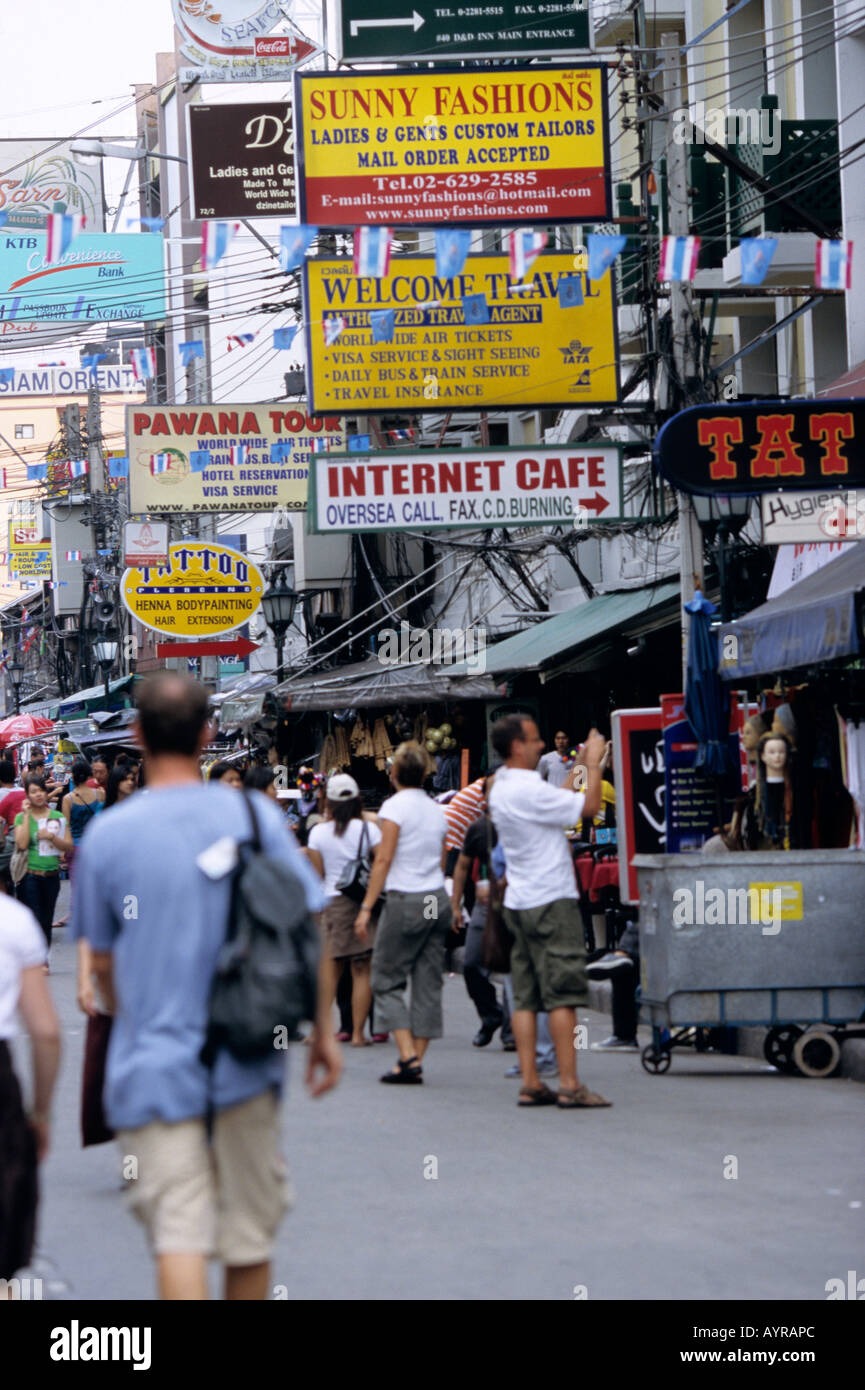 Signs in Bangkok streets, Thailand Stock Photo - Alamy
