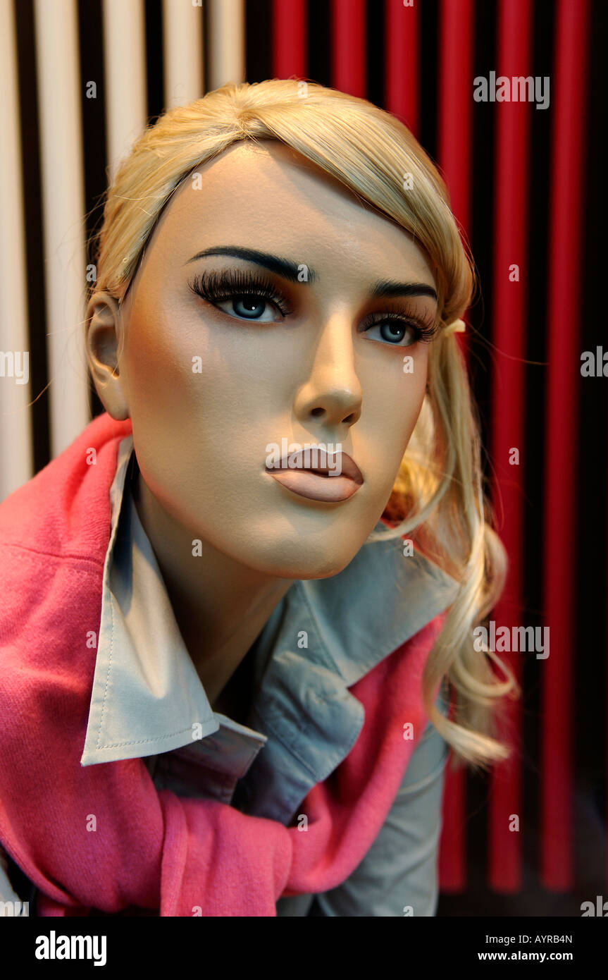 Blonde female mannequin, Nuremberg, Bavaria, Germany Stock Photo