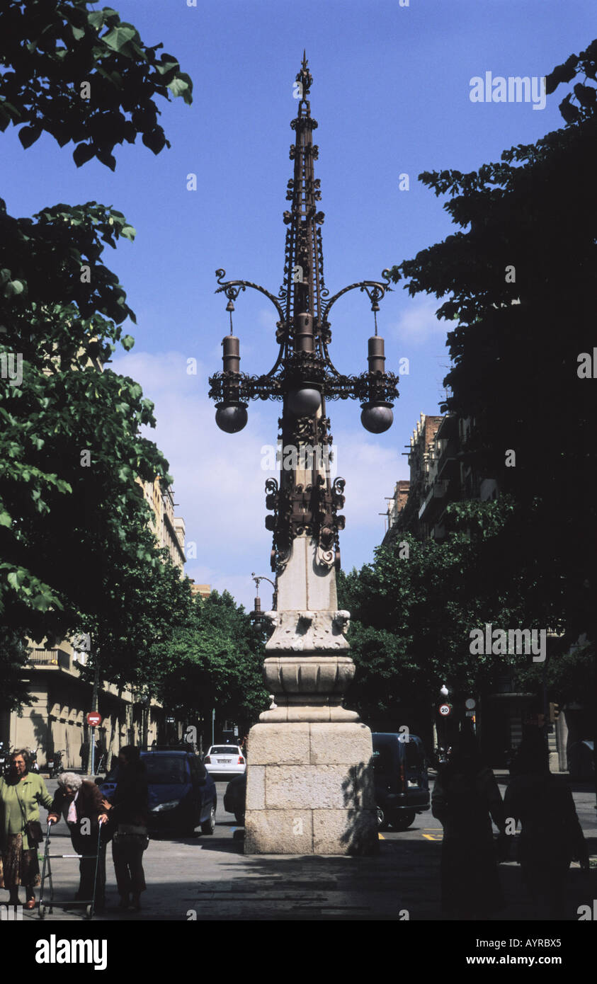 Street scene in Barcelona Catalonia Spain Stock Photo