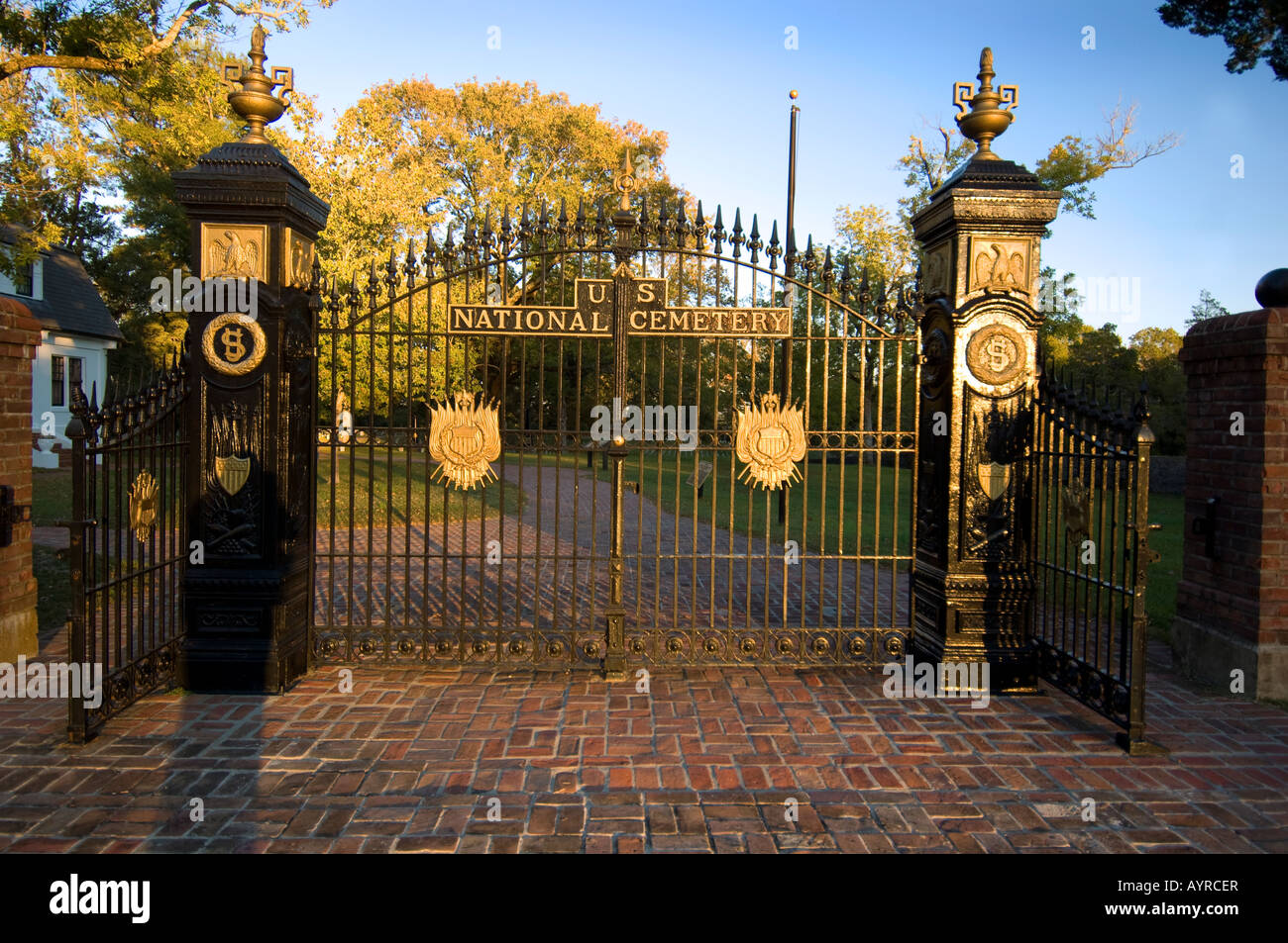 The gate to Shiloh National Cemetery at Shiloh National Military Park