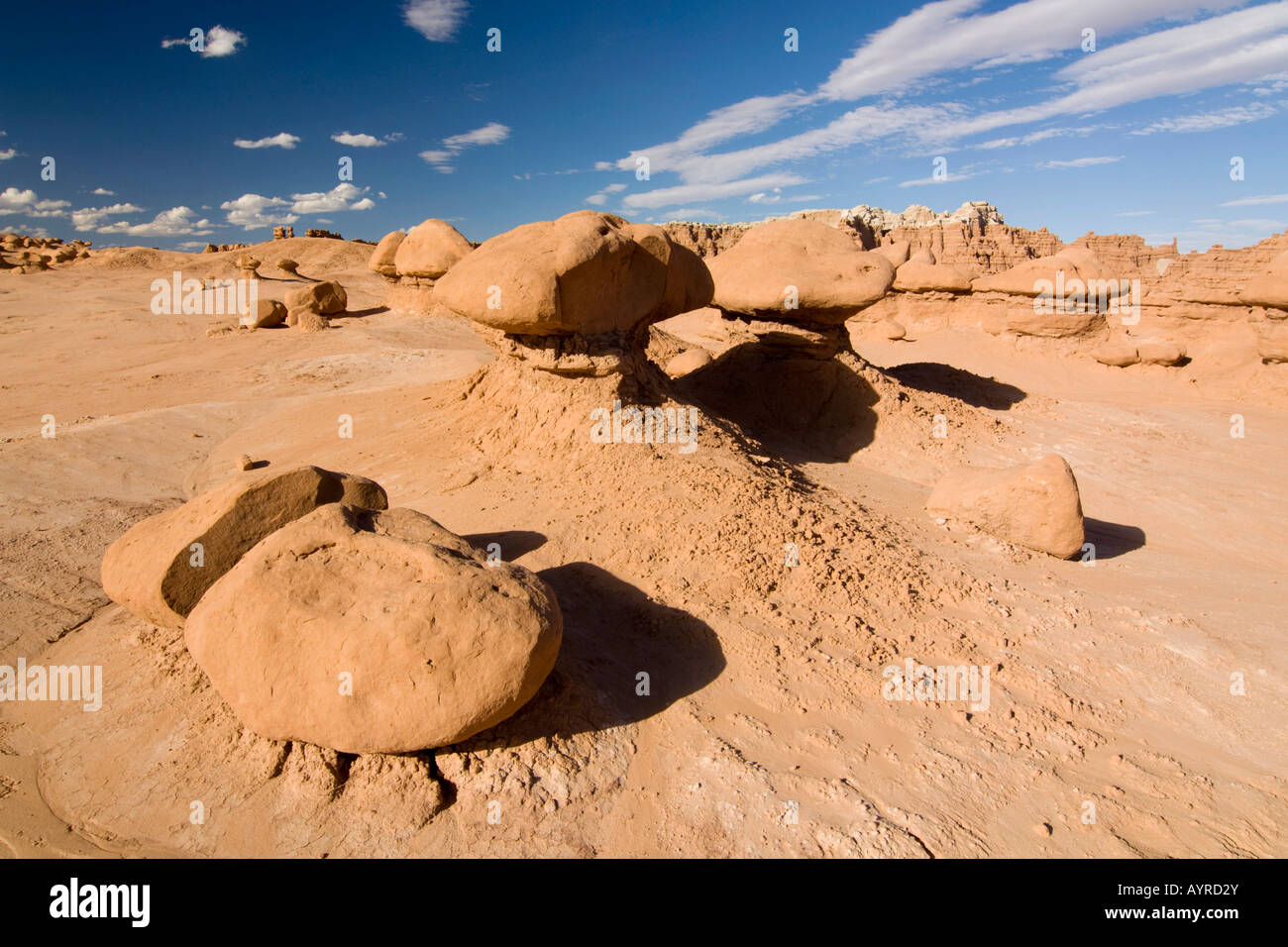 Sandstone formations in Goblin Valley State Park, Utah, USA Stock Photo