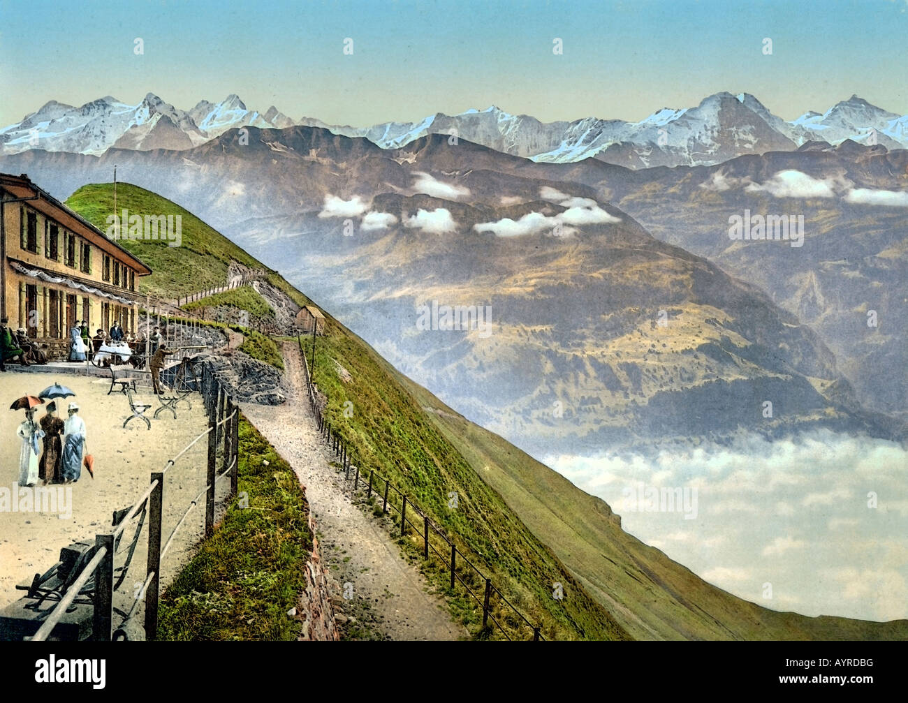 view from Brienzer Rothorn, Alm Station, Bernese Oberland, Switzerland ...