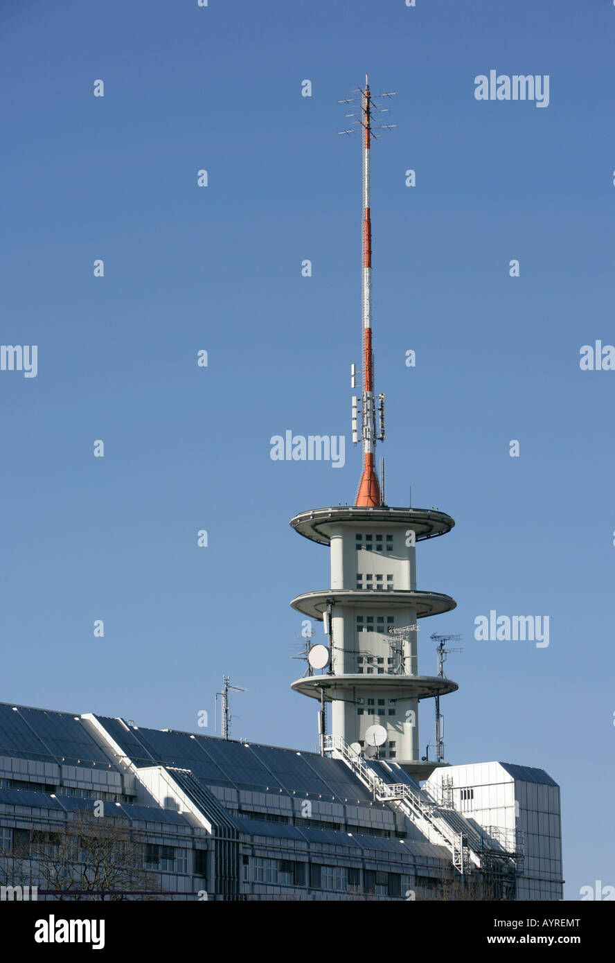 Deutsche Telekom AG radio antenna, Munich, Bavaria, Germany Stock Photo