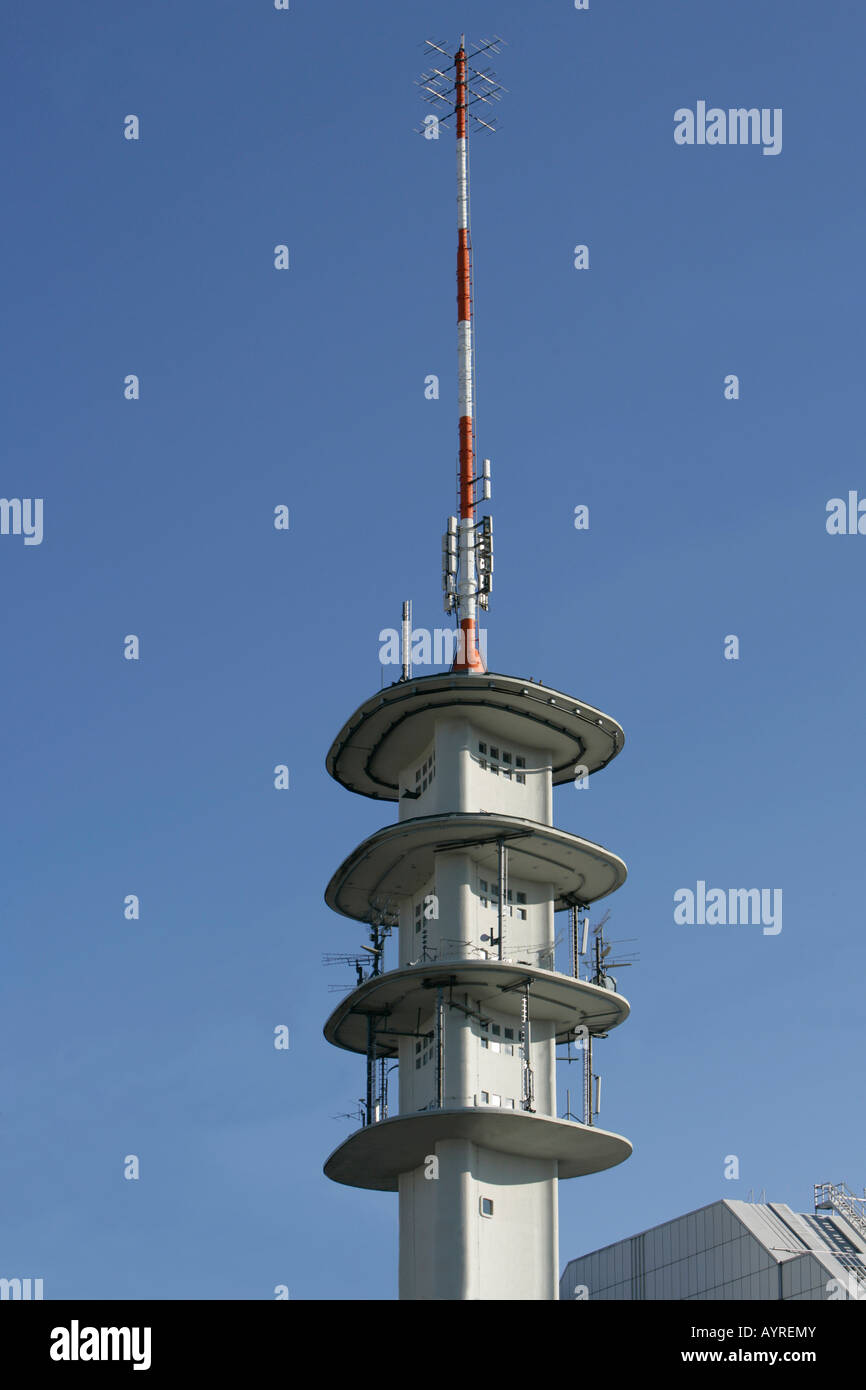 Deutsche Telekom AG radio antenna, Munich, Bavaria, Germany Stock Photo