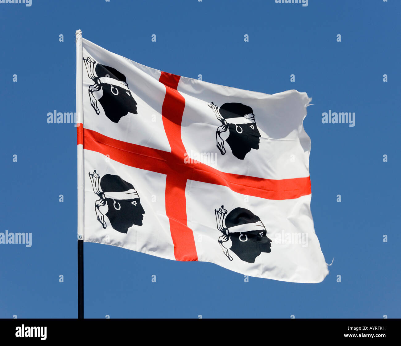 Sardinian flag Stock Photo