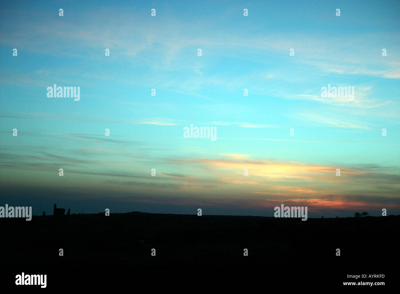 Turquoise Sky, Cornwall. Stock Photo