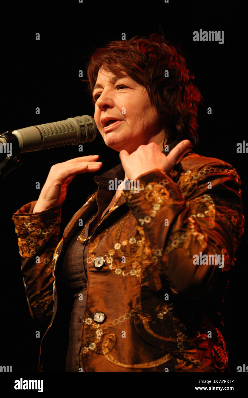 Cabaret artist Anka Zink during an appearance at Cafe Hahn in Koblenz, Rhineland-Palatinate, Germany, Europe Stock Photo