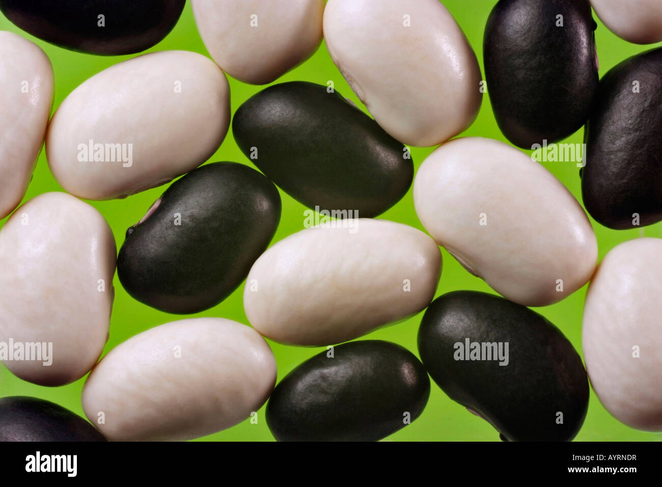 Black and white beans, detail Stock Photo