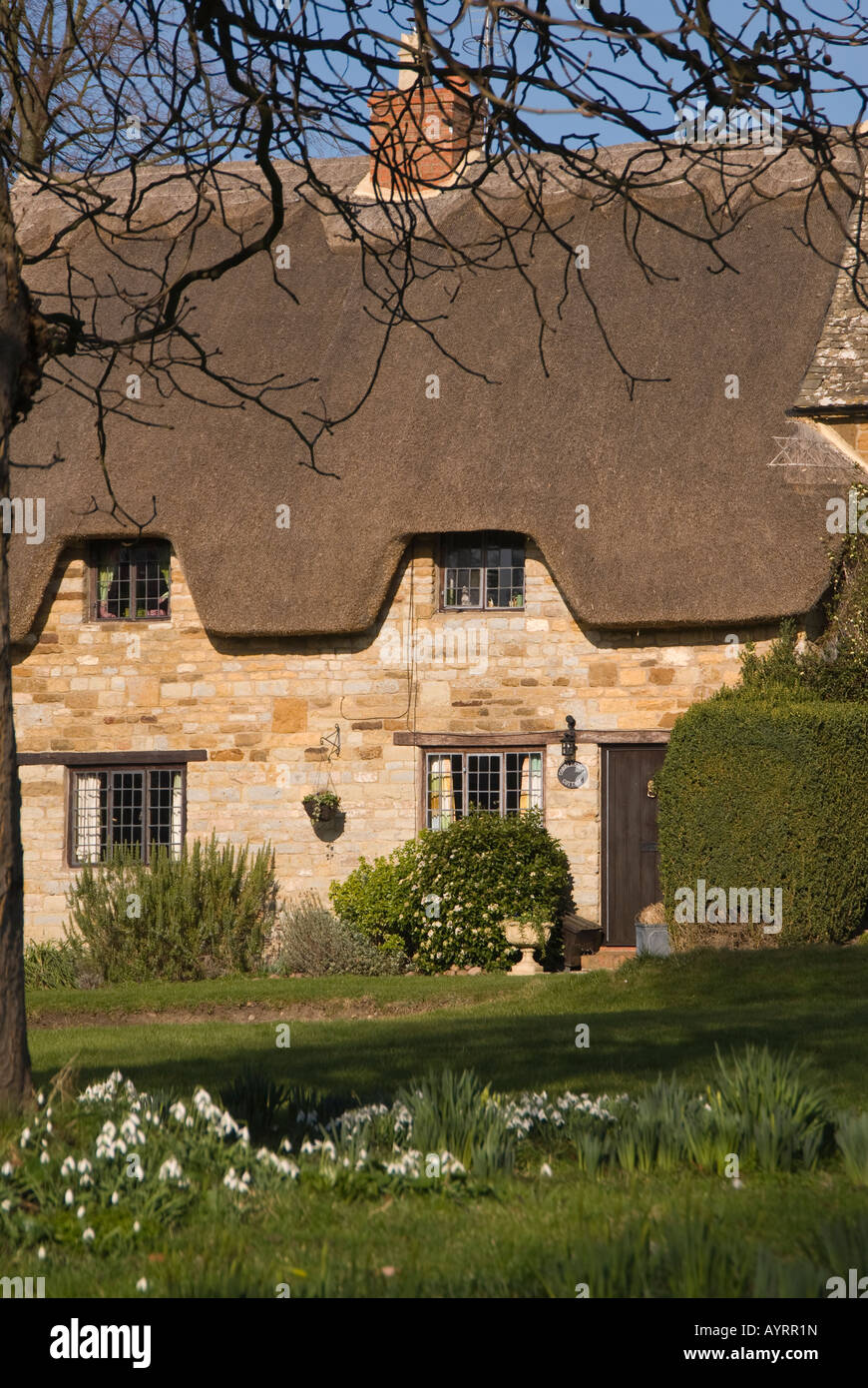 A thatched cottage in Honington, Shipston on Stour, Warwickshire