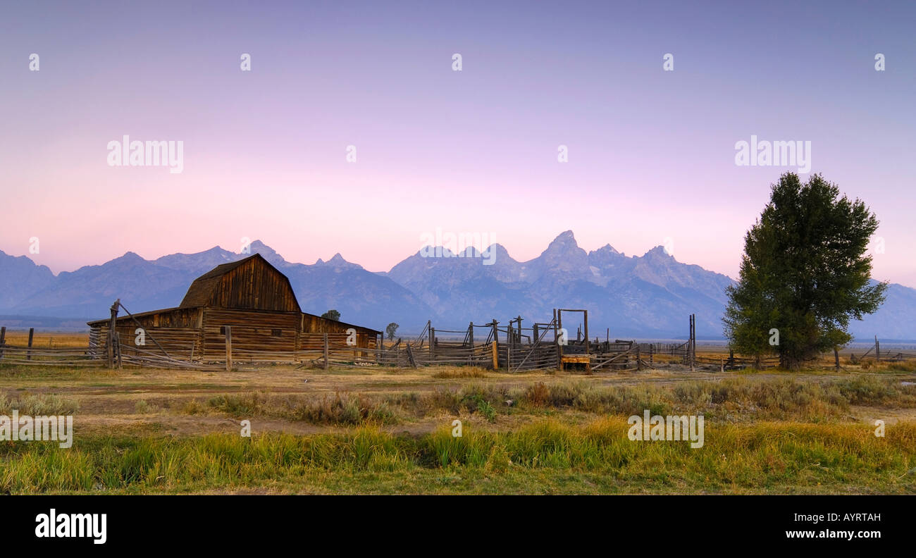 Moulton Farm, Grand Teton National Park, Wyoming, USA Stock Photo Alamy