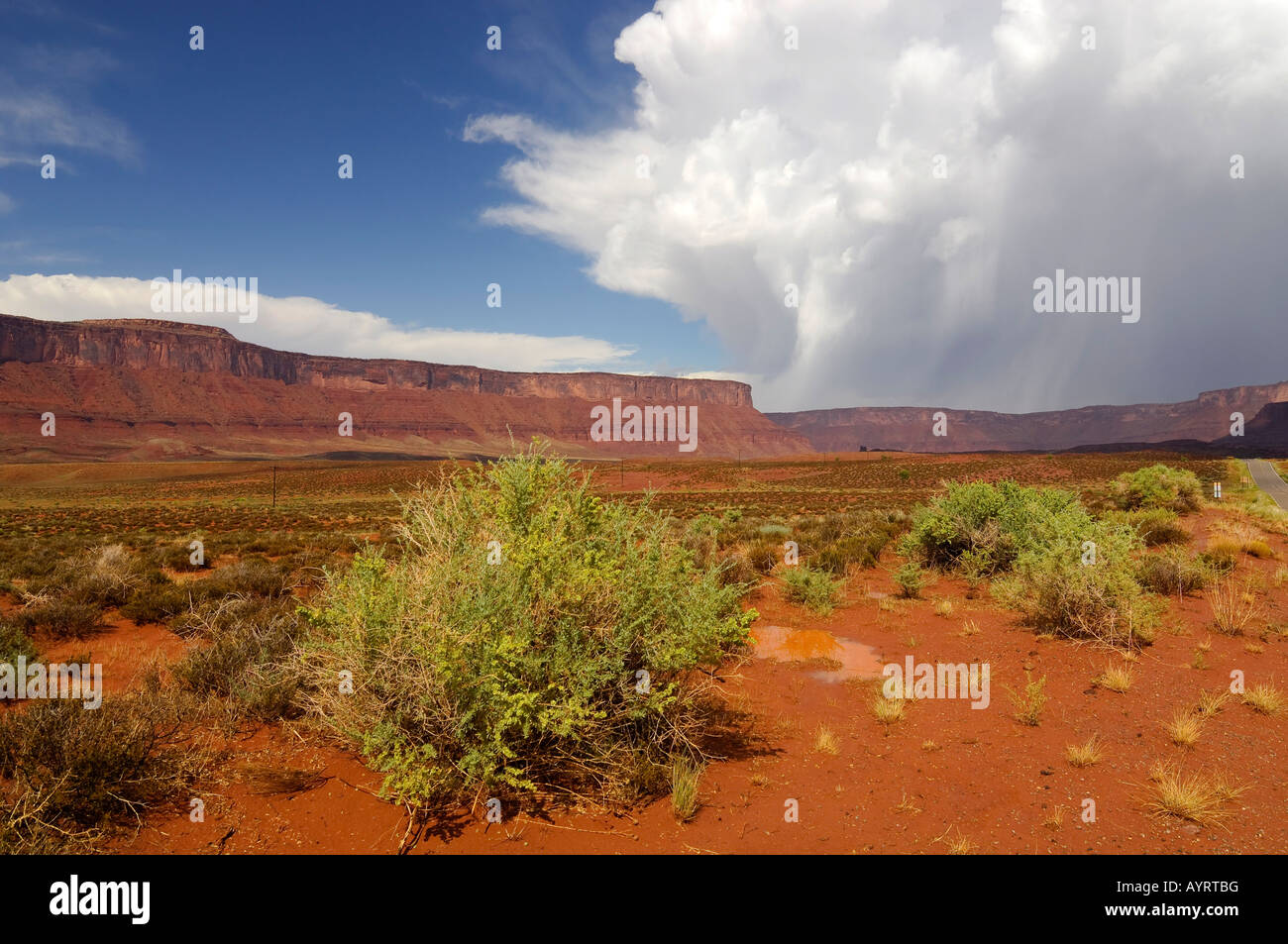 Clouds over the prairies, Utah, USA Stock Photo