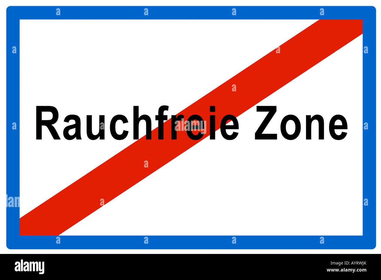Symbolic picture, no more Rauchfreie Zone (Ger. for smoke-free areas) Stock Photo