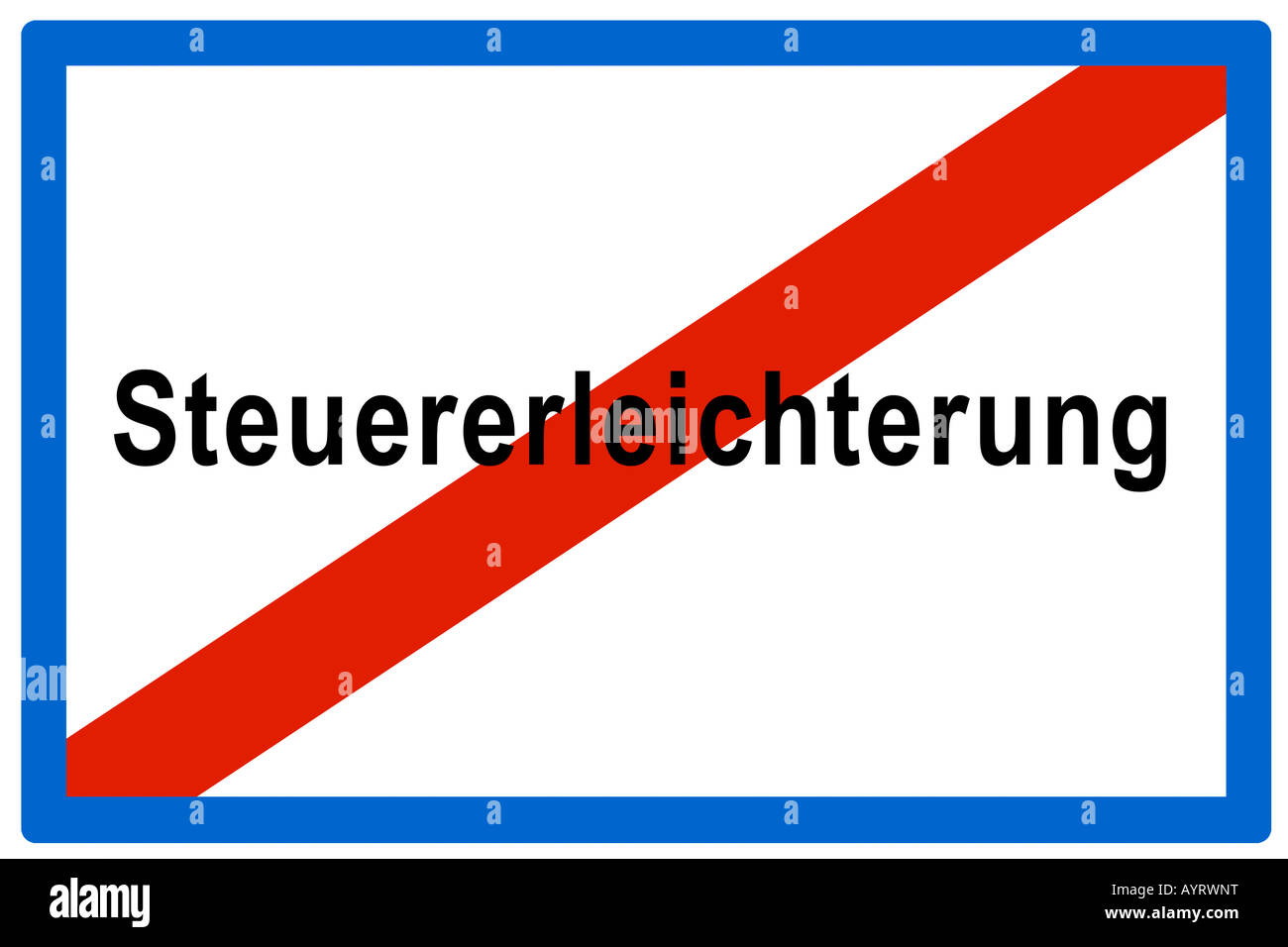 Symbolic picture, no more Steuererleichterung (Ger. for tax breaks) Stock Photo