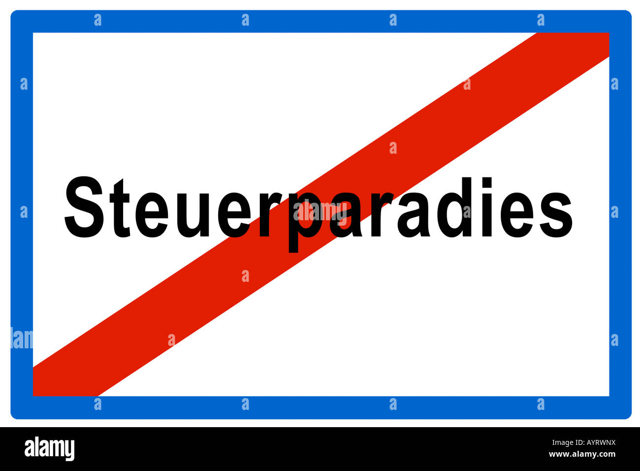 Symbolic picture, no more Steuerparadies (Ger. for tax havens) Stock Photo