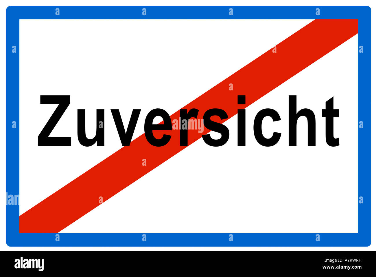 Symbolic picture, no more Zuversicht (Ger. for confidence) Stock Photo