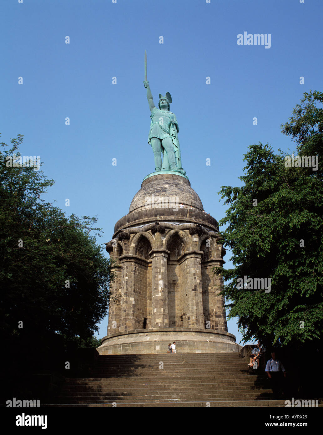 Hermanns-Denkmal, Statue, Standbild, Hermann der Cherusker, Detmold, Naturpark Eggegebirge-Suedlicher Teutoburger Wald, Nordrhein-Westfalen Stock Photo
