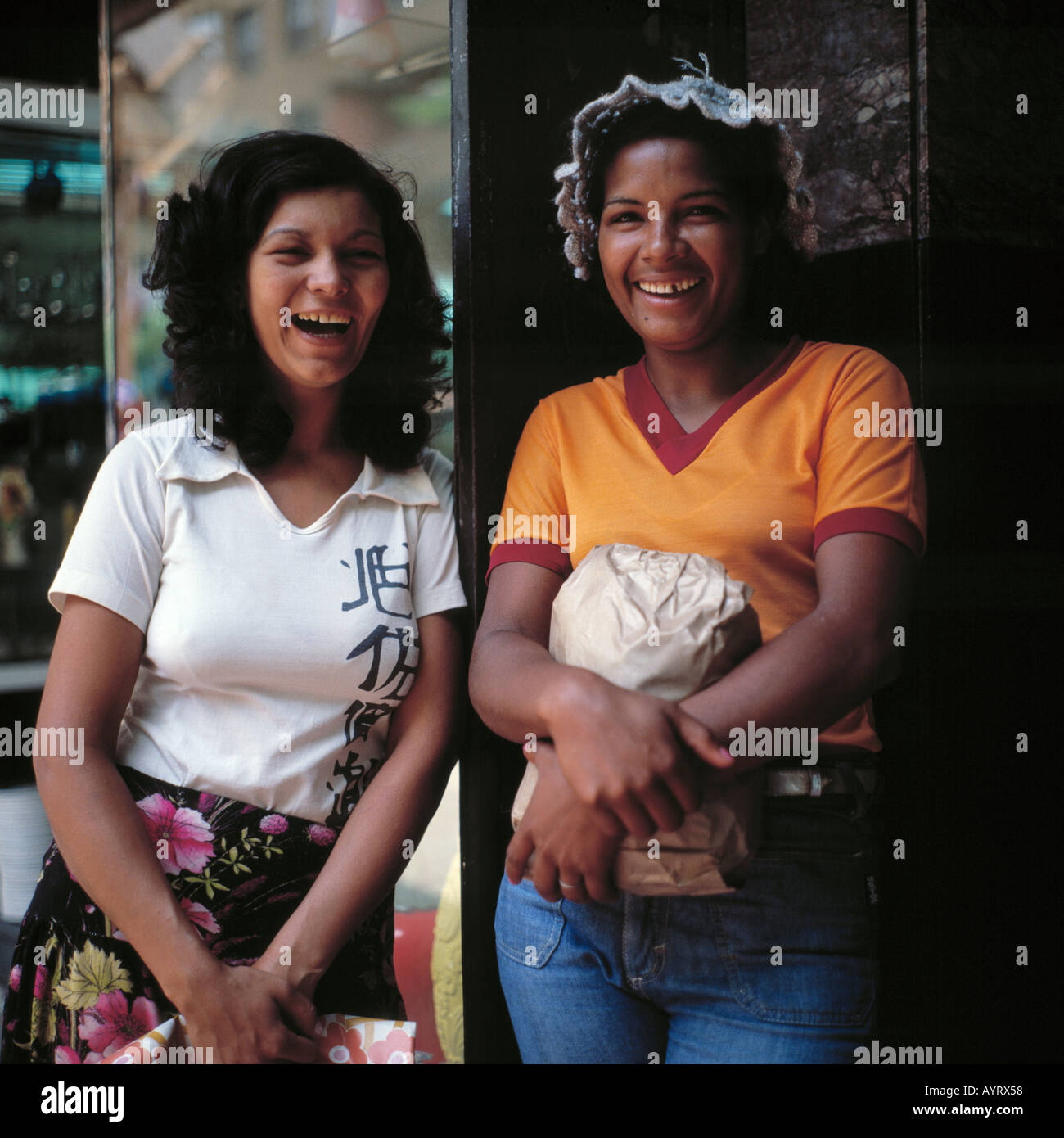 Brazil, laughing Brazilian girls Stock Photo