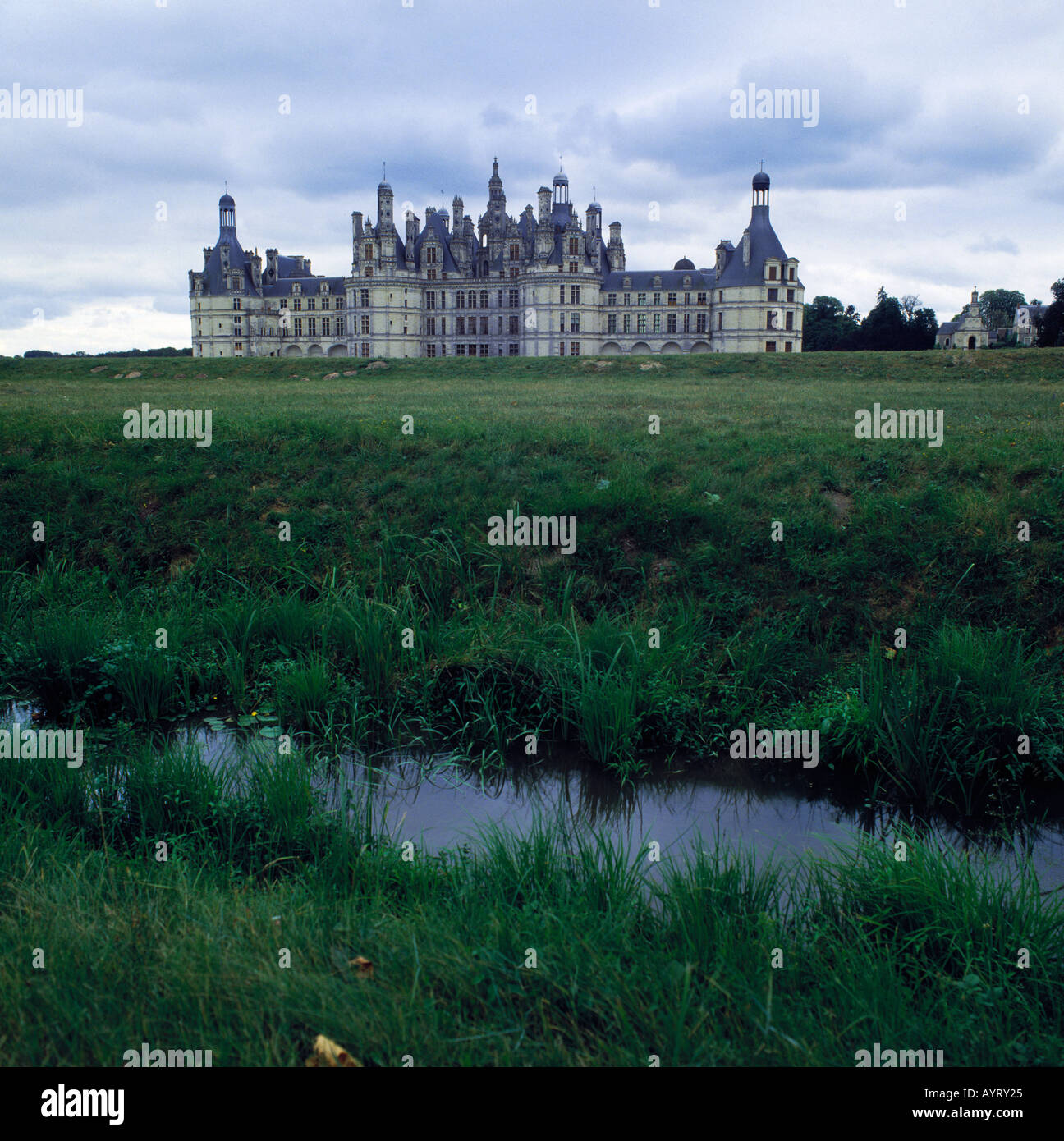 unheilvolle Stimmung am Schloss Chambord, Loiret Cher, Tal der Loire