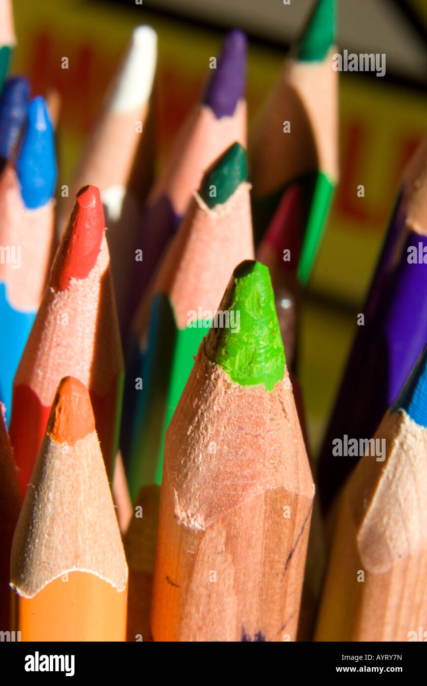 Pencil crayons, colouring pencils Stock Photo Alamy