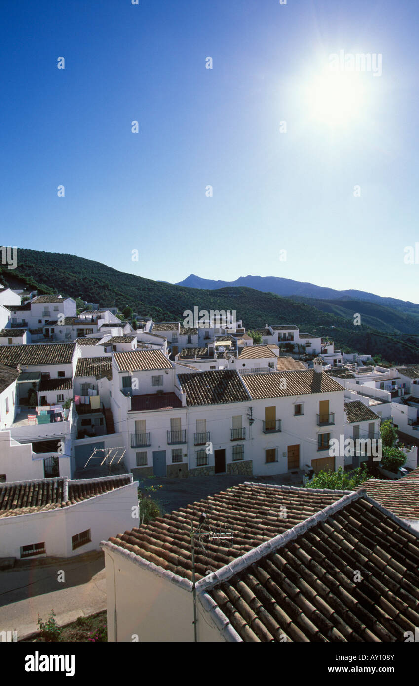 Town of Zahara, Sierra de Grazalema, Cádiz Province, Andalusia, Spain Stock Photo