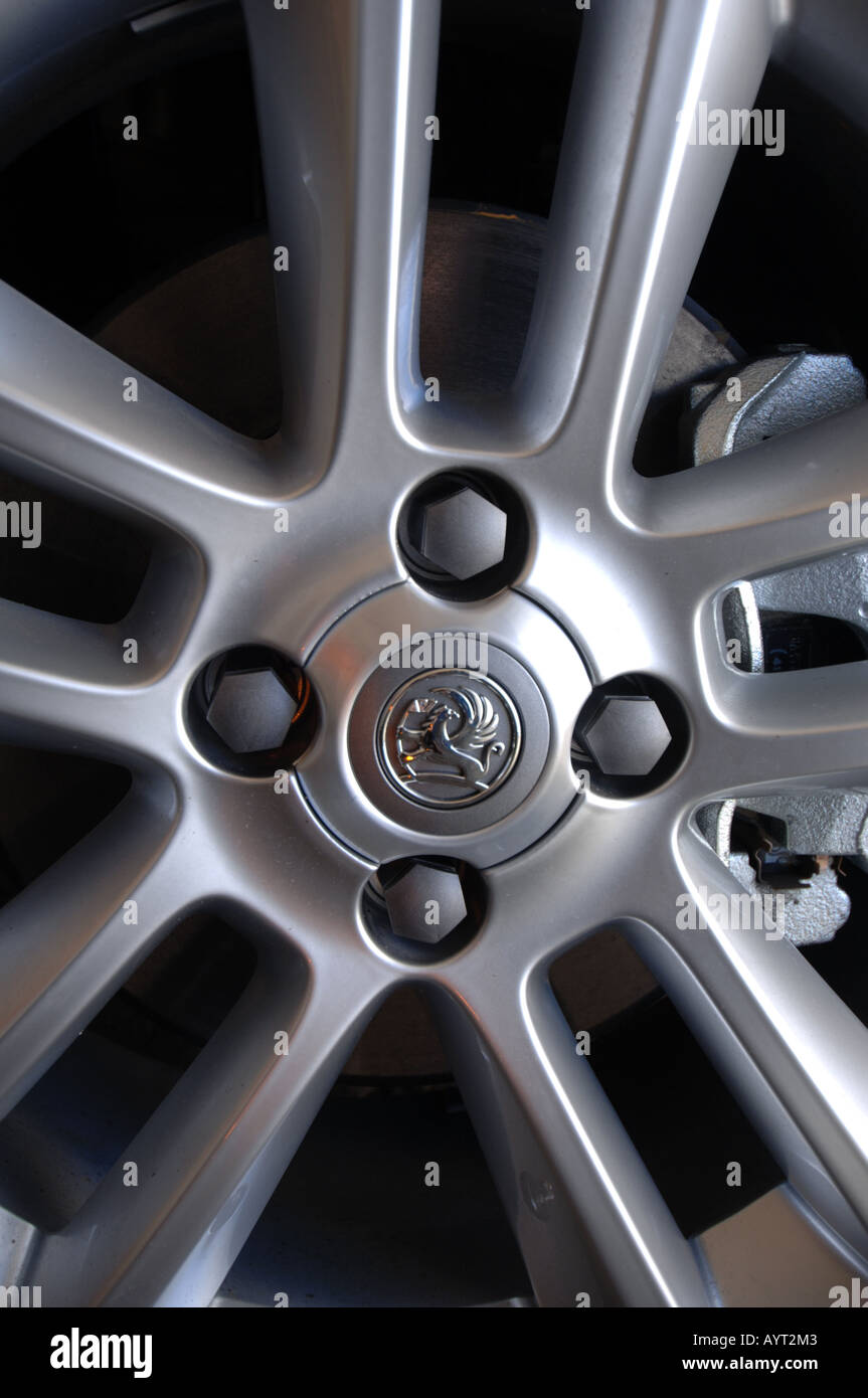 Vauxhall car wheel trim Stock Photo