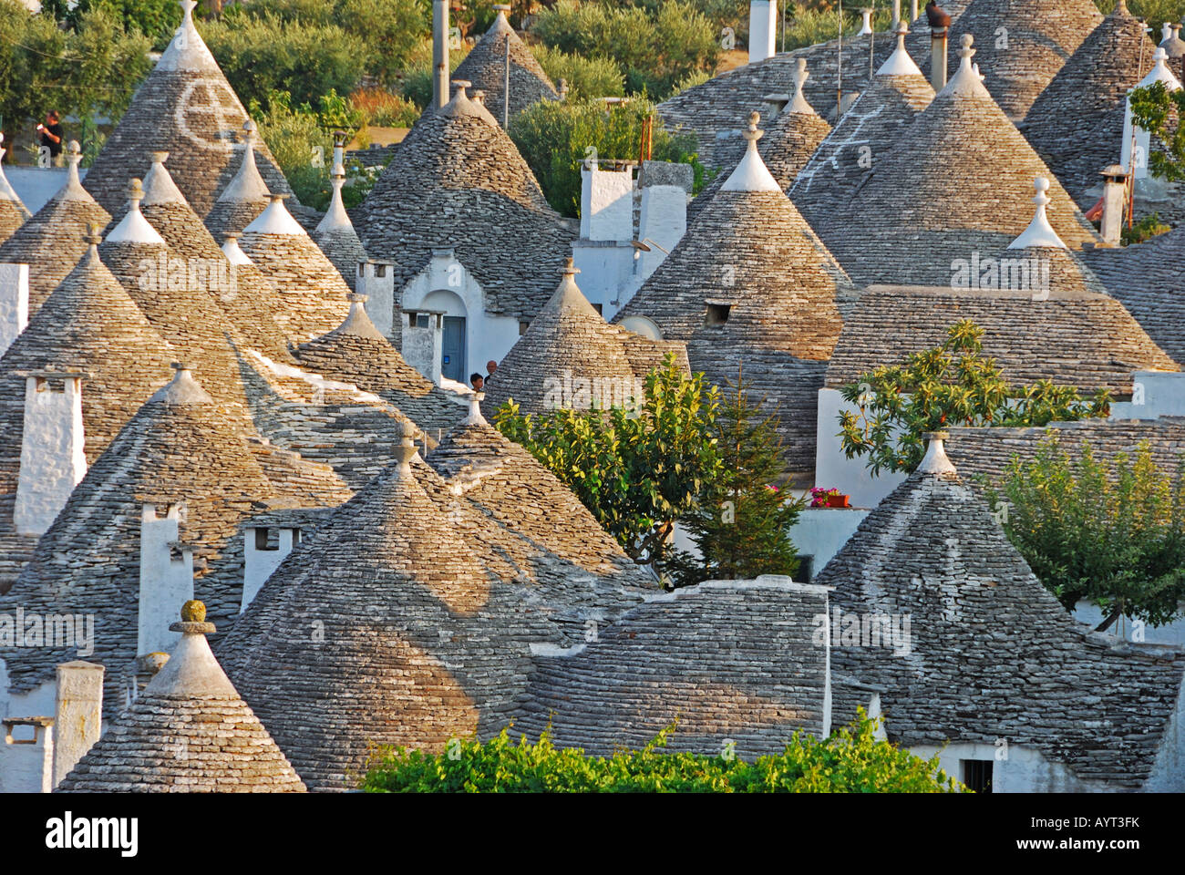Trulli, round houses of Alberobello, UNESCO World Heritage Site, Valle