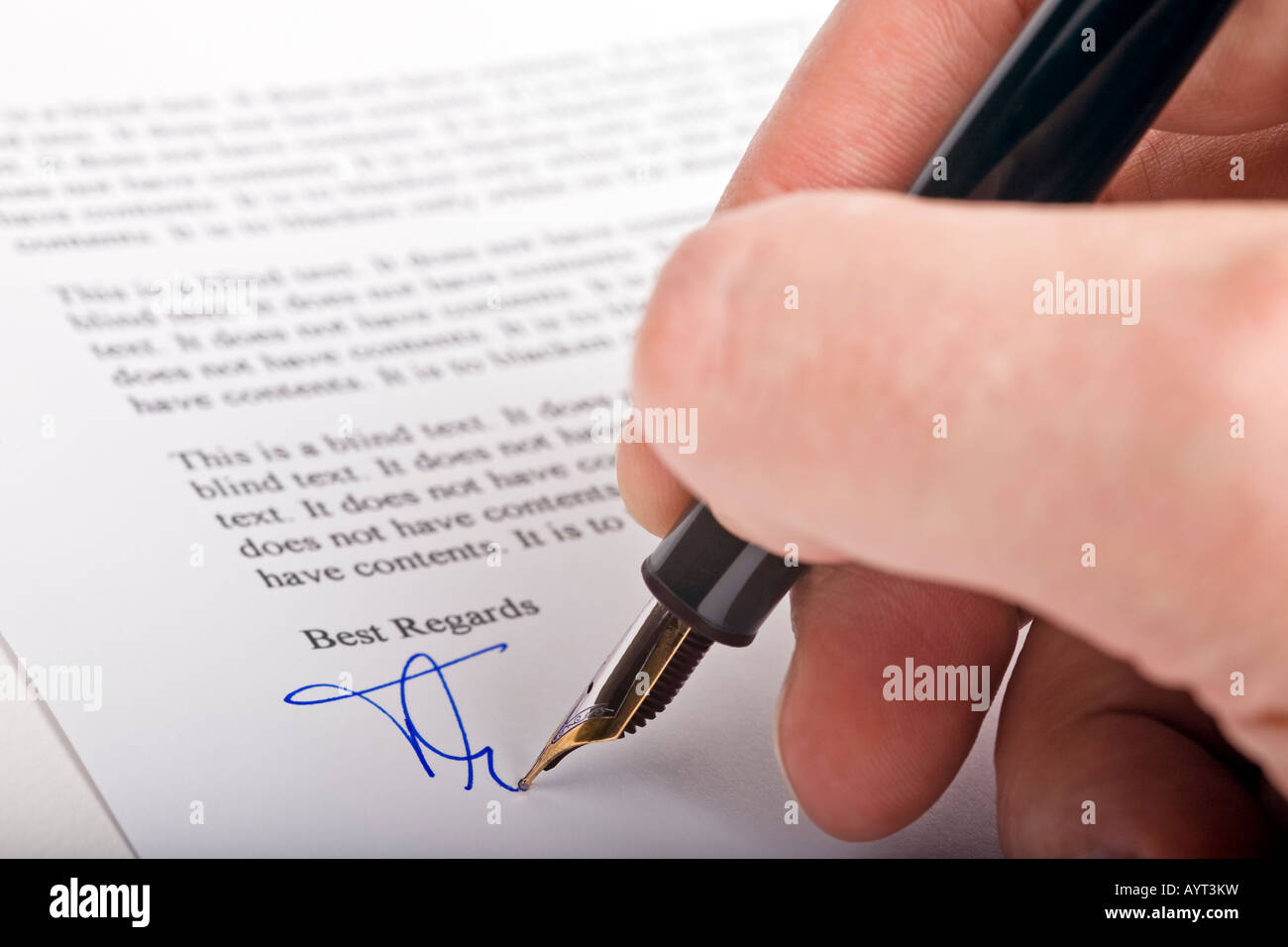 signing-a-letter-with-a-fountain-pen-stock-photo-alamy