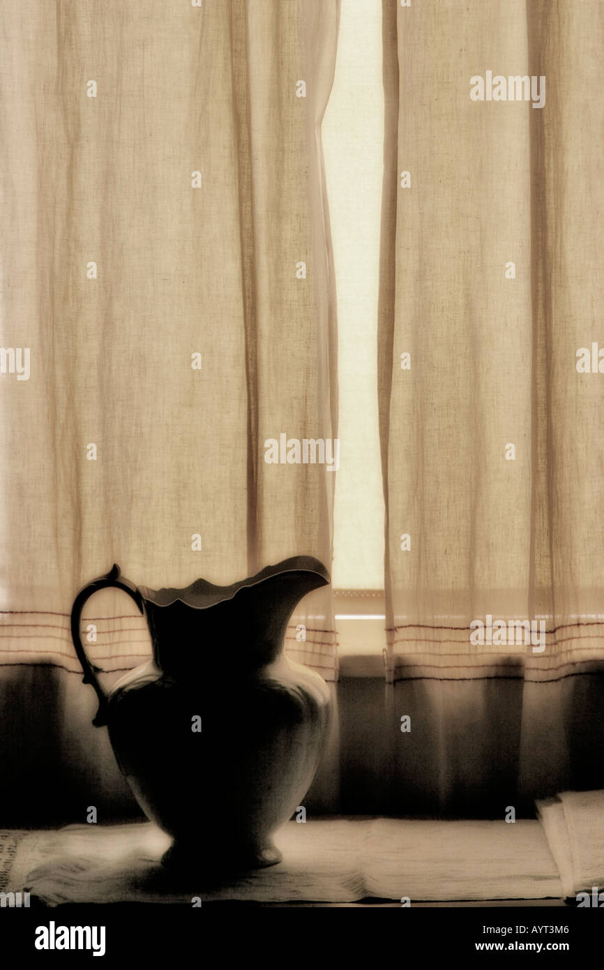 Pitcher In House Window Sepia hi-res stock photography and images - Alamy